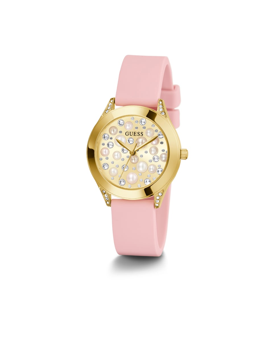 Reloj de mujer Pearl GW0381L2 de silicona y correa rosa · Guess