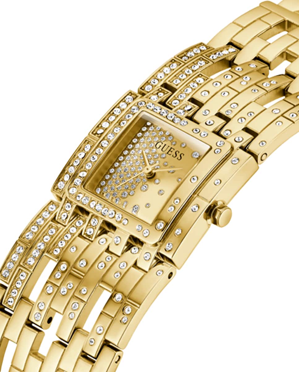 Reloj de mujer Waterfall GW0441L2 de acero y correa dorada Oro-4