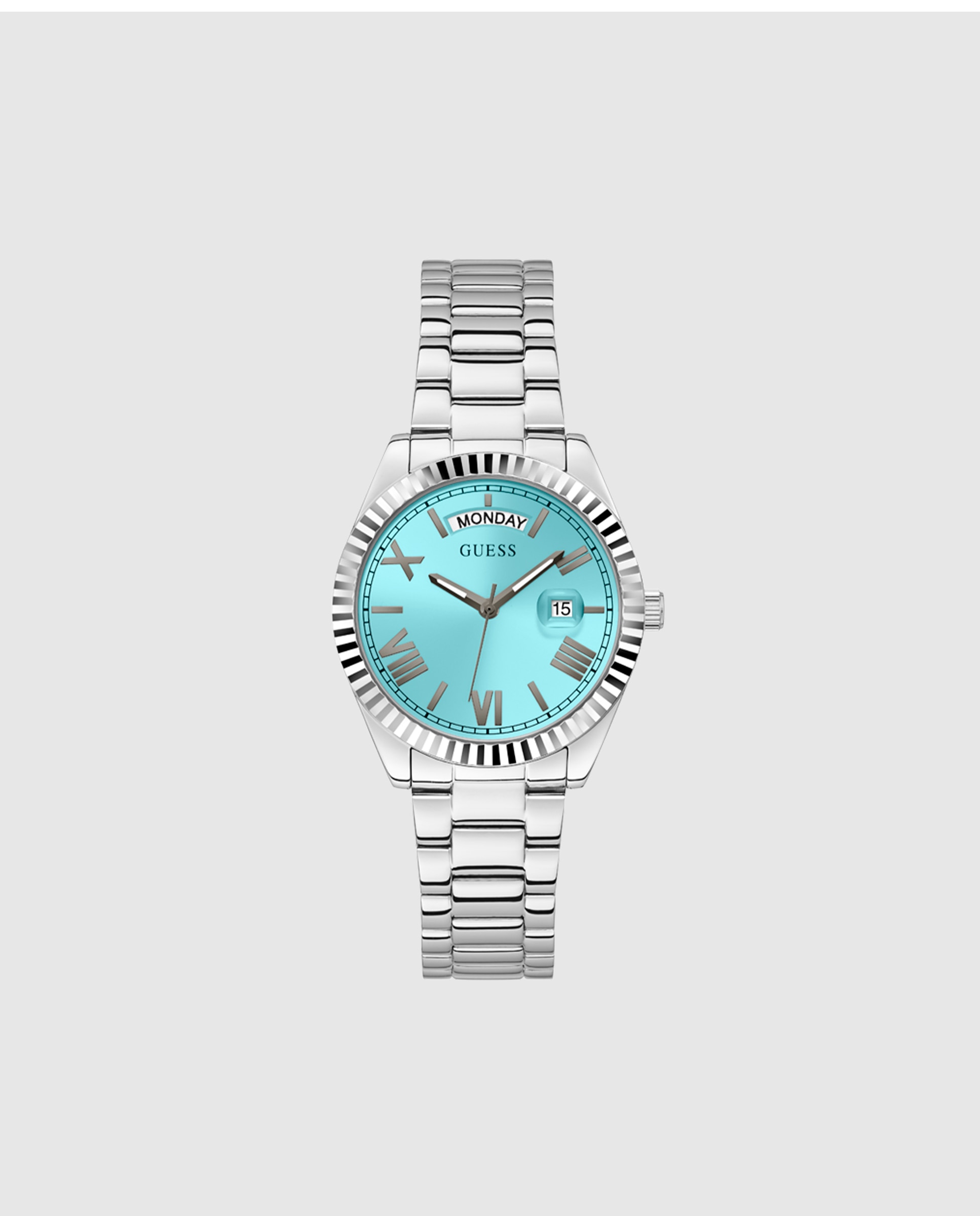 Imagen 0 de Reloj de mujer Luna GW0308L4 de acero y correa plateada Plata