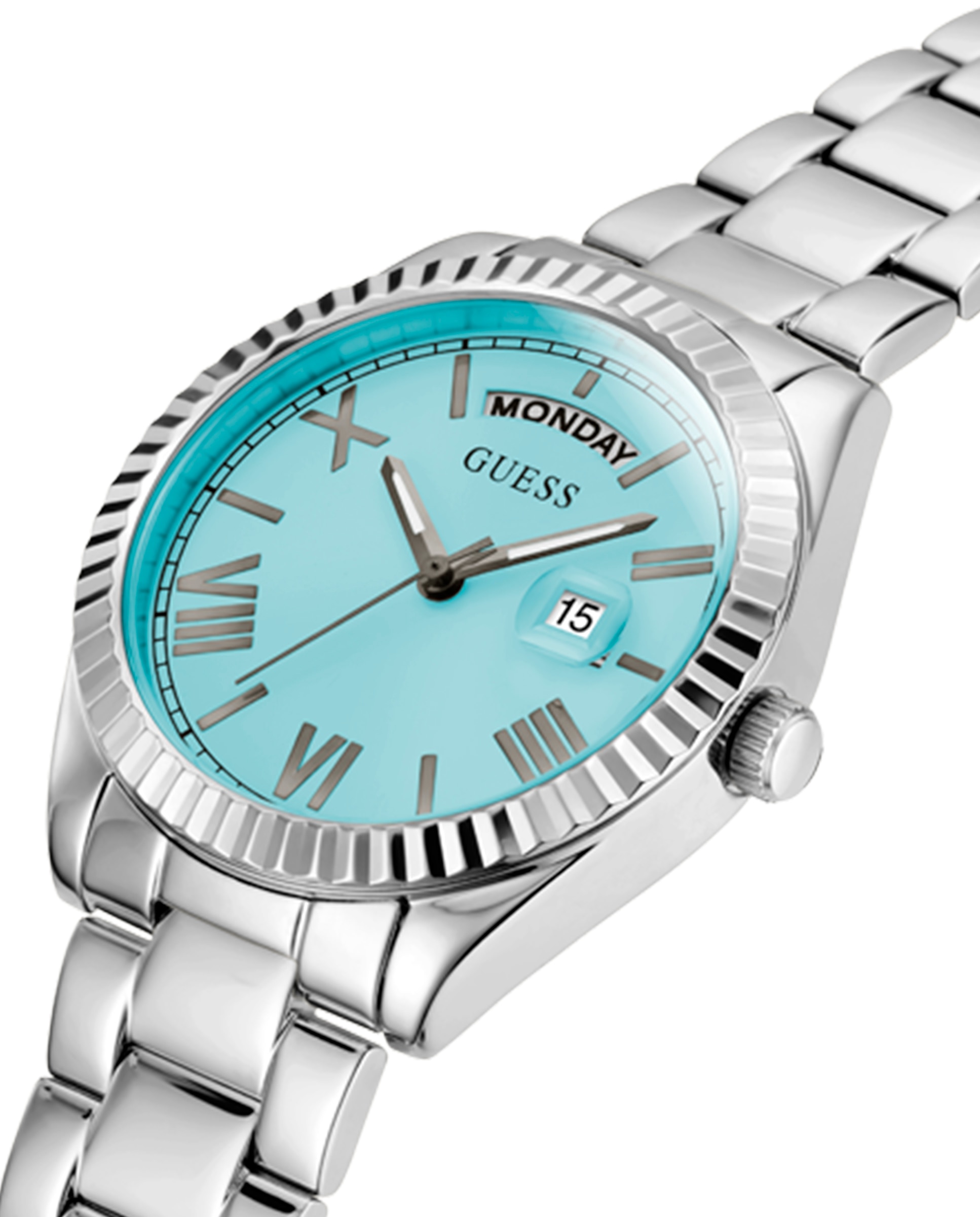 Reloj de mujer Luna GW0308L4 de acero y correa plateada - Plata Plata-4