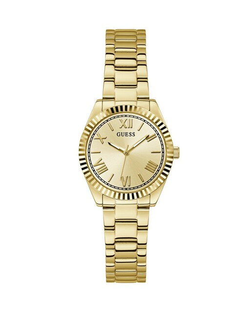 Reloj de mujer Mini luna GW0687L2 de acero y correa dorada