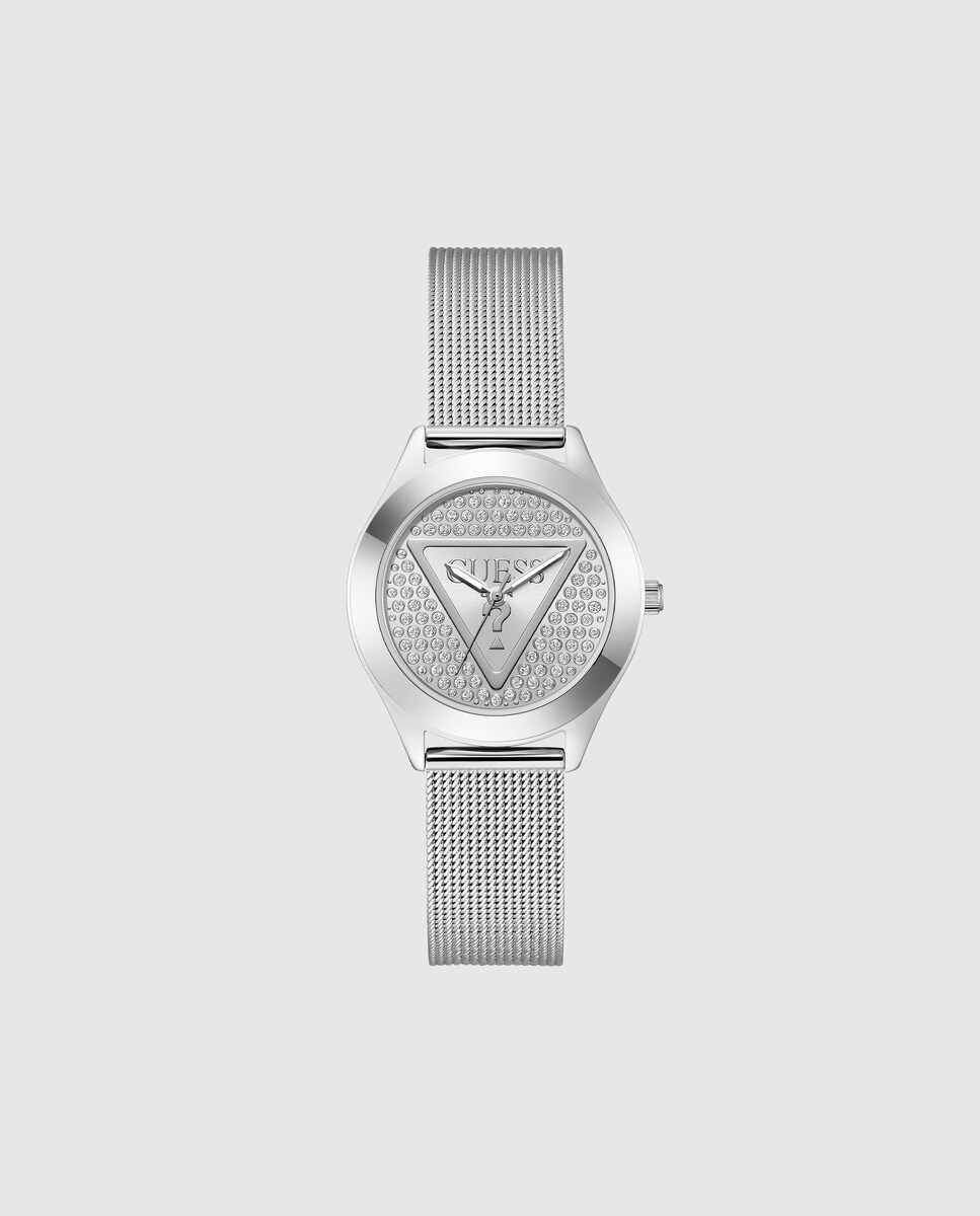 Reloj de mujer Glitz plaque GW0835L1 de acero y correa plateada/gris Plata-1