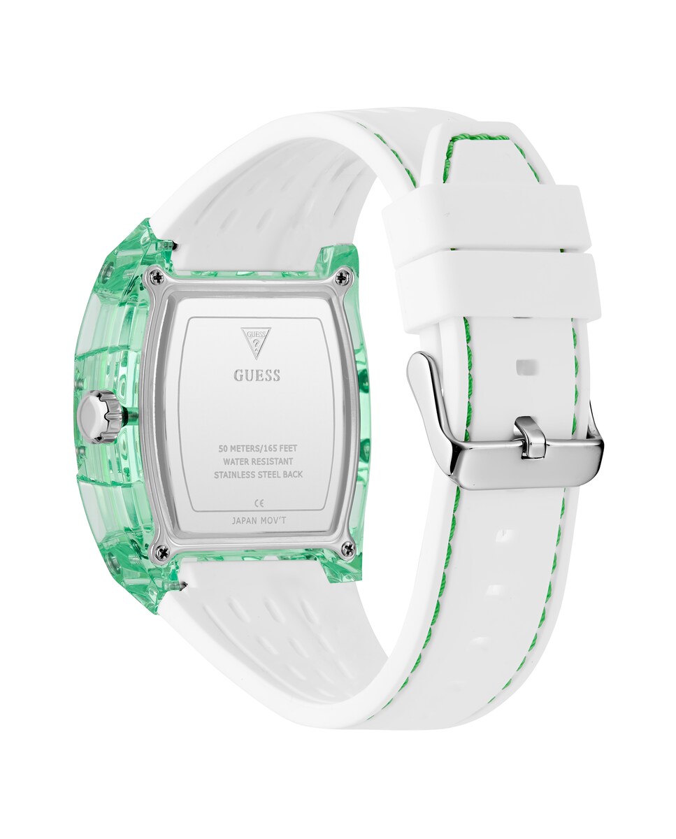 Reloj de hombre Phoenix GW0499G10 de silicona y correa blanca Blanco-3