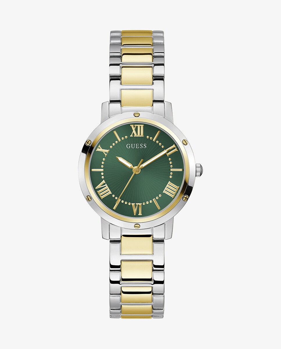 Reloj de mujer Dawn GW0404L5 de acero y correa bicolor Plata-1