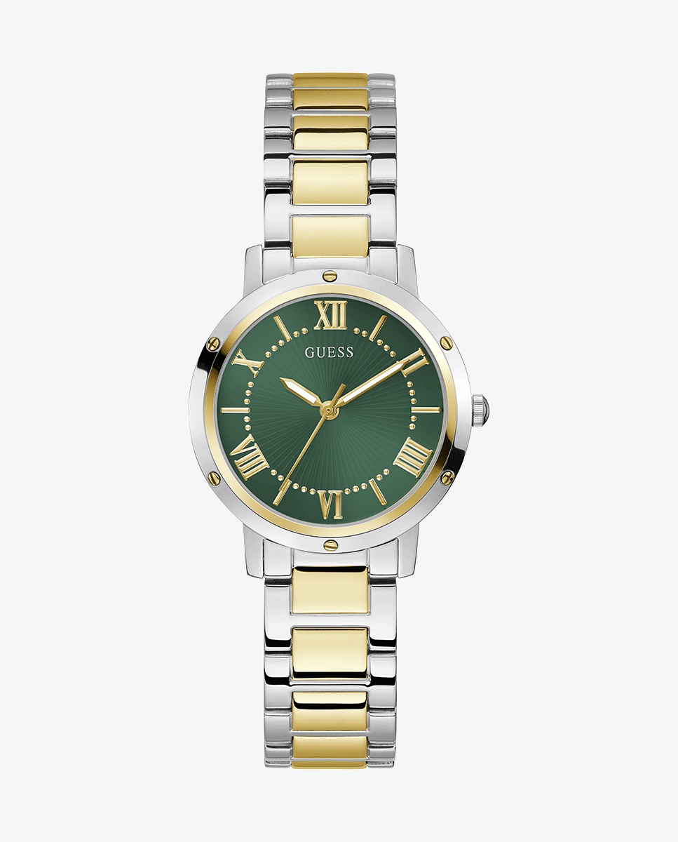 Reloj de mujer Dawn GW0404L5 de acero y correa bicolor Plata-1