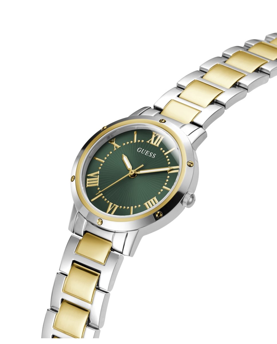 Reloj de mujer Dawn GW0404L5 de acero y correa bicolor Plata-4