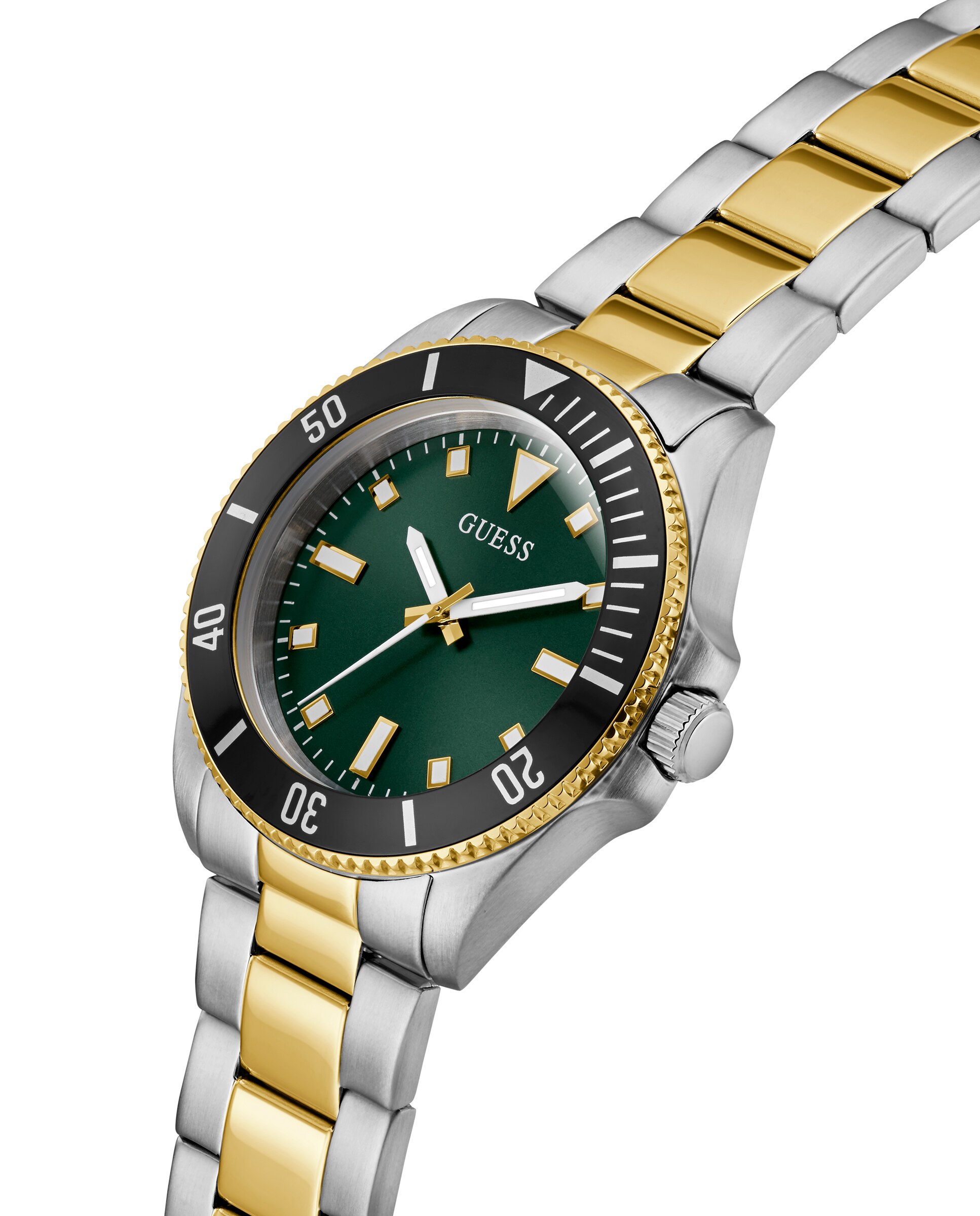 Reloj de hombre cliff gw0968g4 de acero y correa bicolor oro - Guess - Plata Plata-4