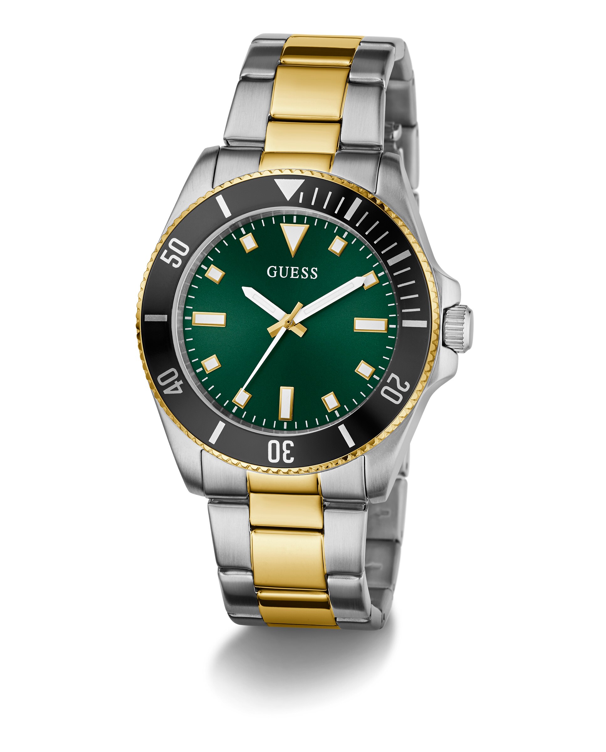 Reloj de hombre cliff gw0968g4 de acero y correa bicolor oro - Guess - Plata Plata-5