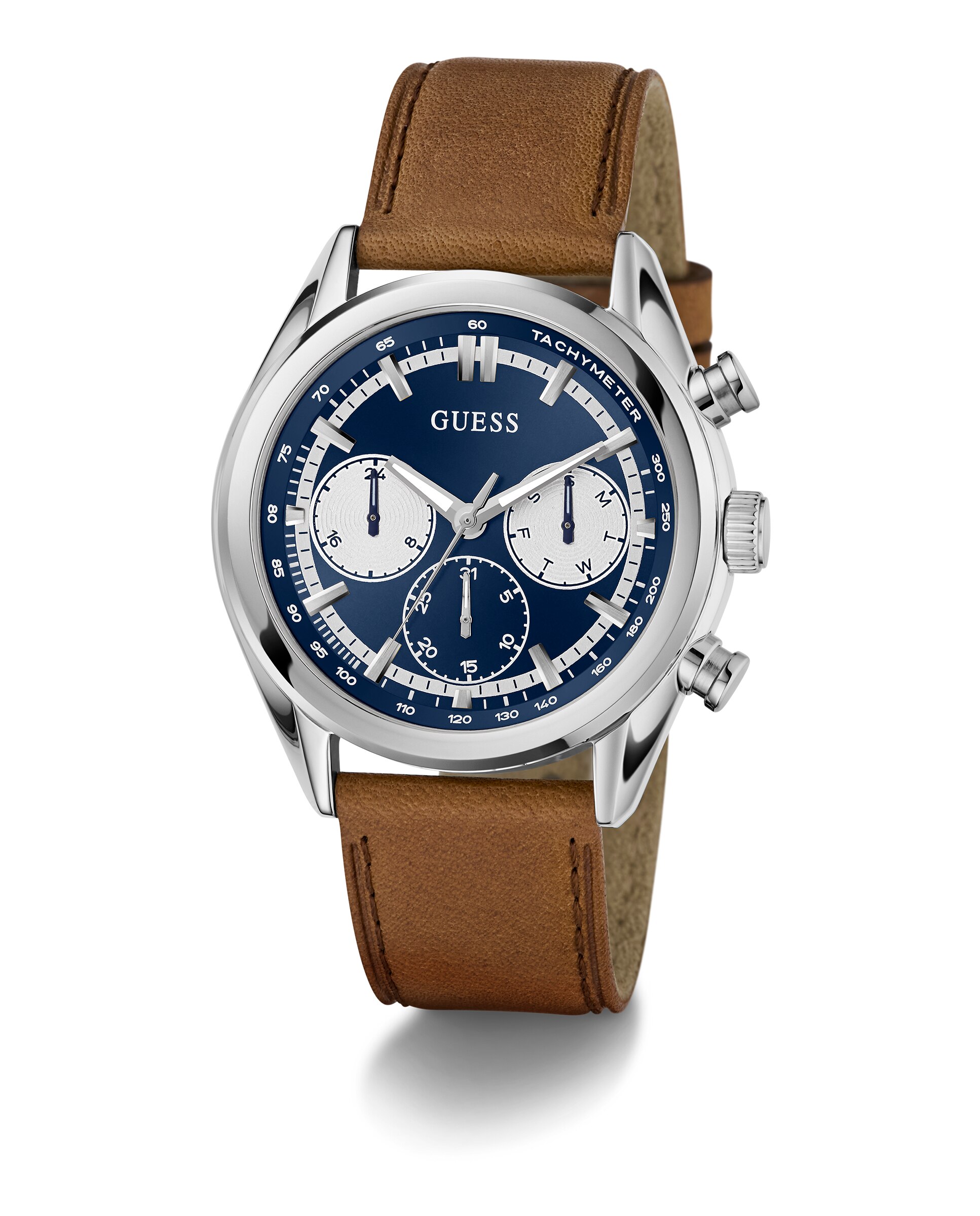 Reloj de hombre dawson gw0972g1 de piel y correa - Guess - Marrón Marrón-5
