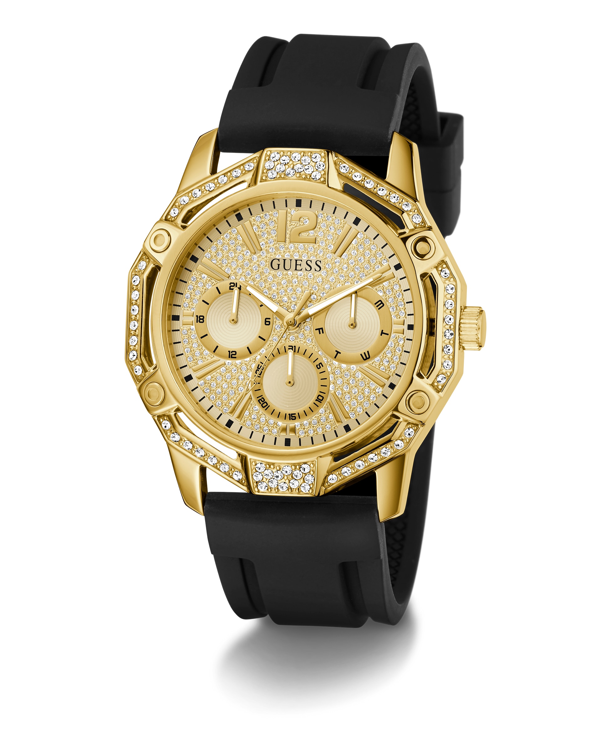 Reloj de hombre regal gw0954g2 de silicona y correa negra - Guess - Negro Negro-5