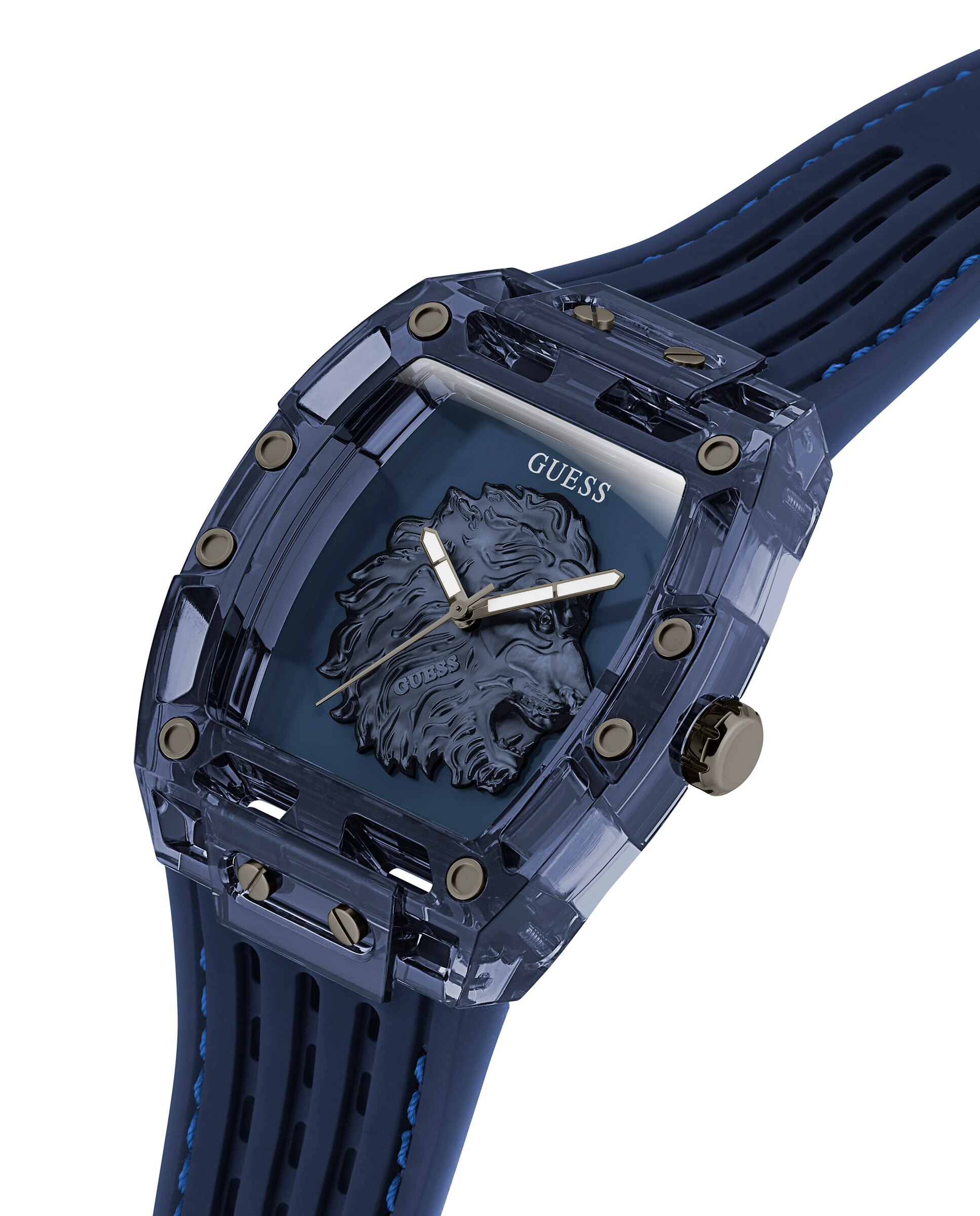 Reloj de hombre phoenix gw0959g1 de silicona y correa - Guess - Azul Azul-4