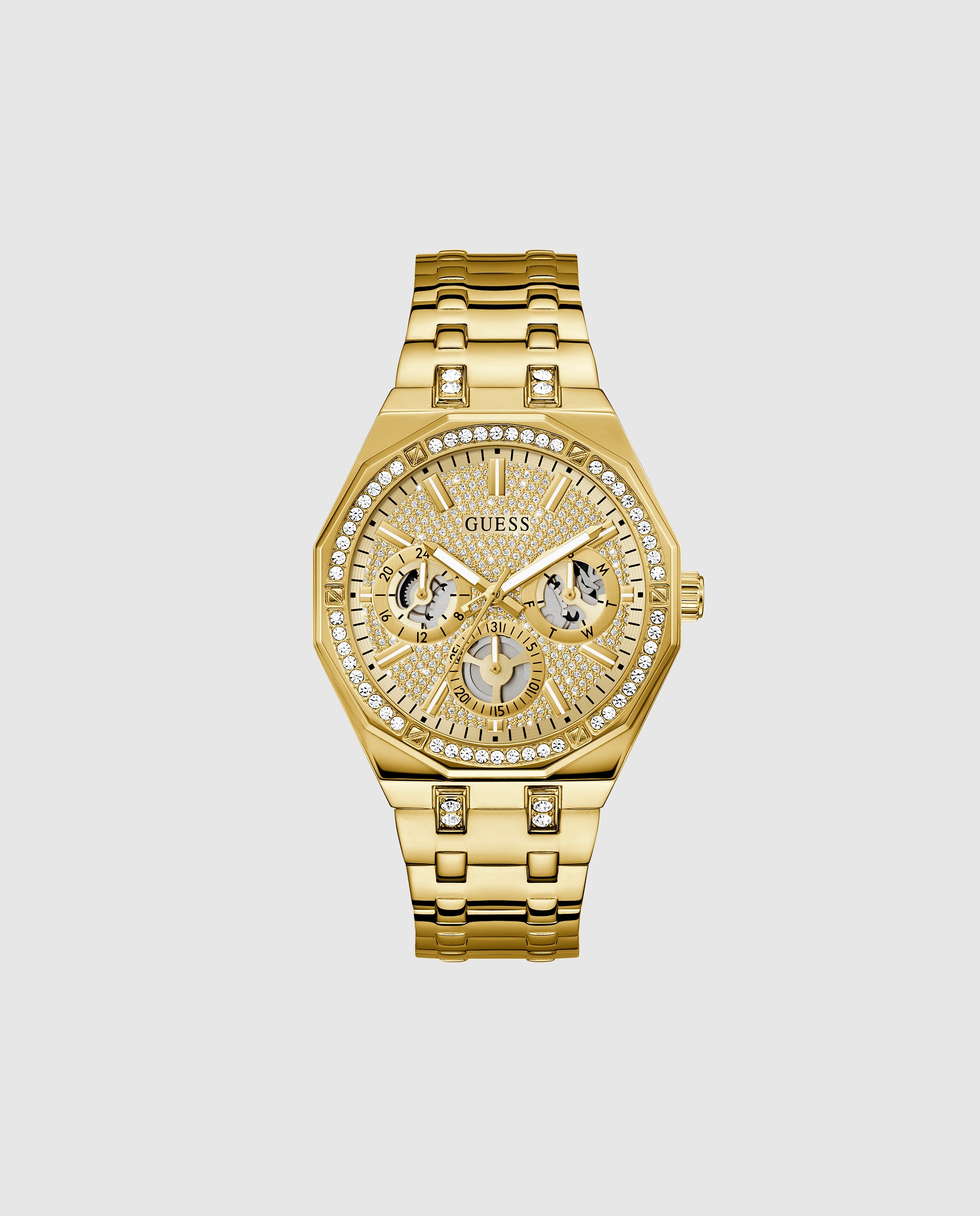 Reloj de hombre kryptonite gw0960g2 de acero y correa dorada - Guess - Oro Oro-1