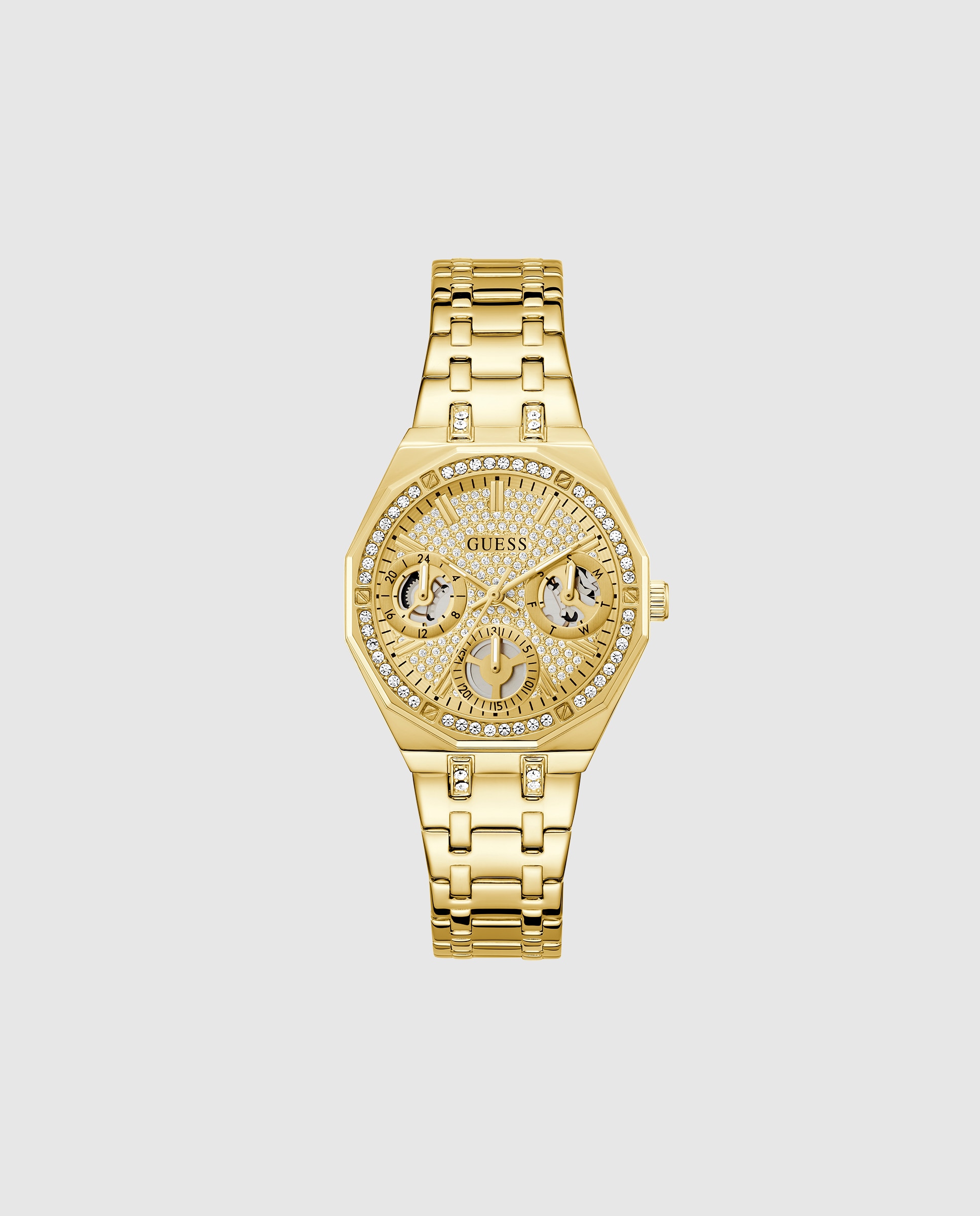 Imagen 0 de Reloj de mujer quinn gw0988l2 de acero y correa dorada Oro