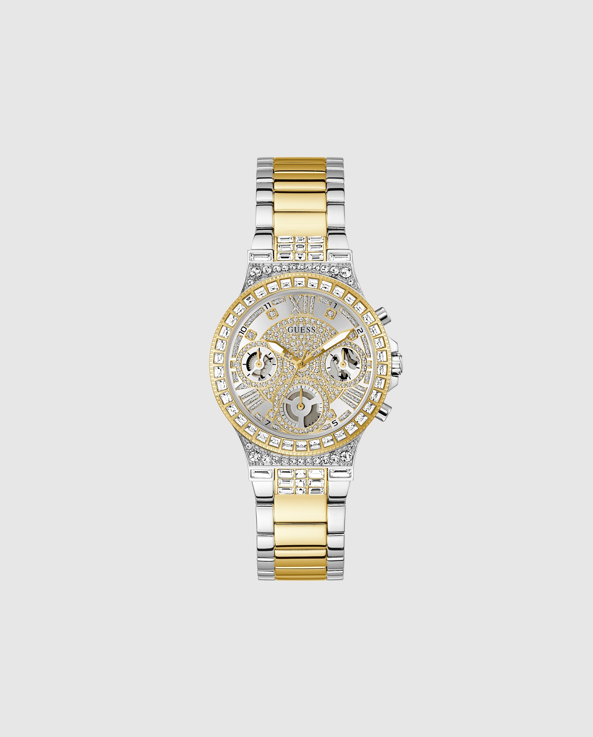 Reloj de mujer moonlight gw0320l7 de acero y correa bicolor oro - Guess - Plata Plata-1