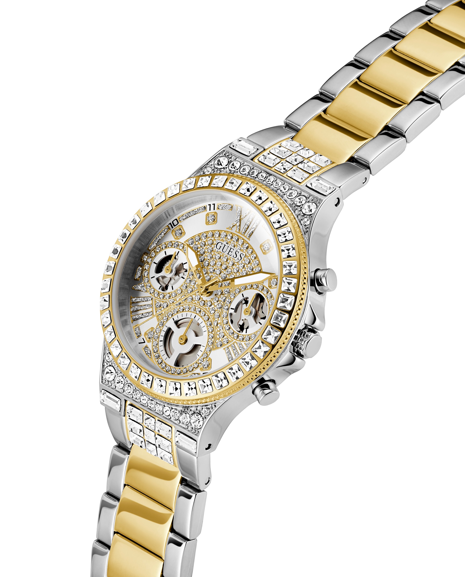 Reloj de mujer moonlight gw0320l7 de acero y correa bicolor oro - Guess - Plata Plata-4
