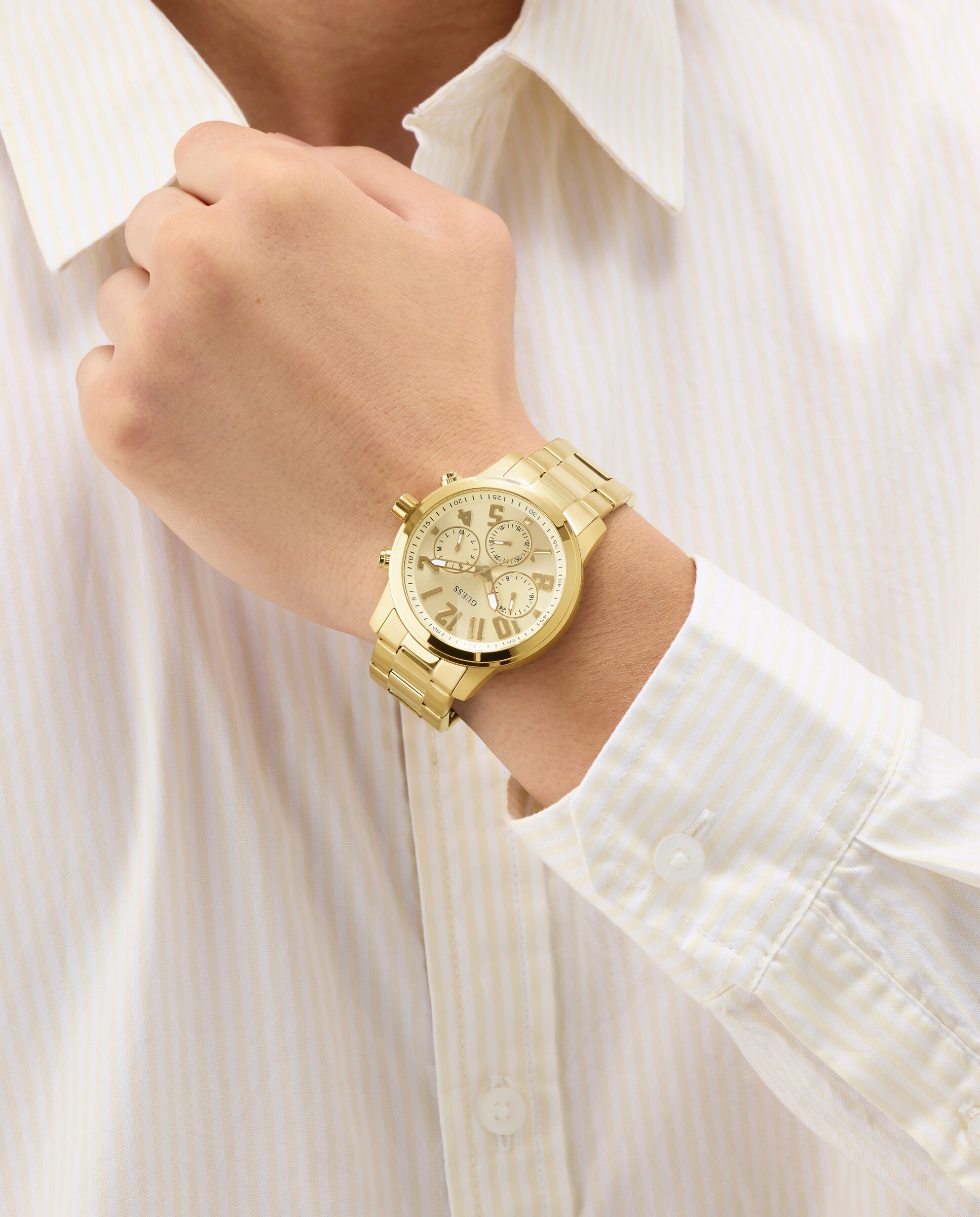 Reloj de hombre parker gw1006g2 de acero y correa dorada - Guess - Oro Oro-6