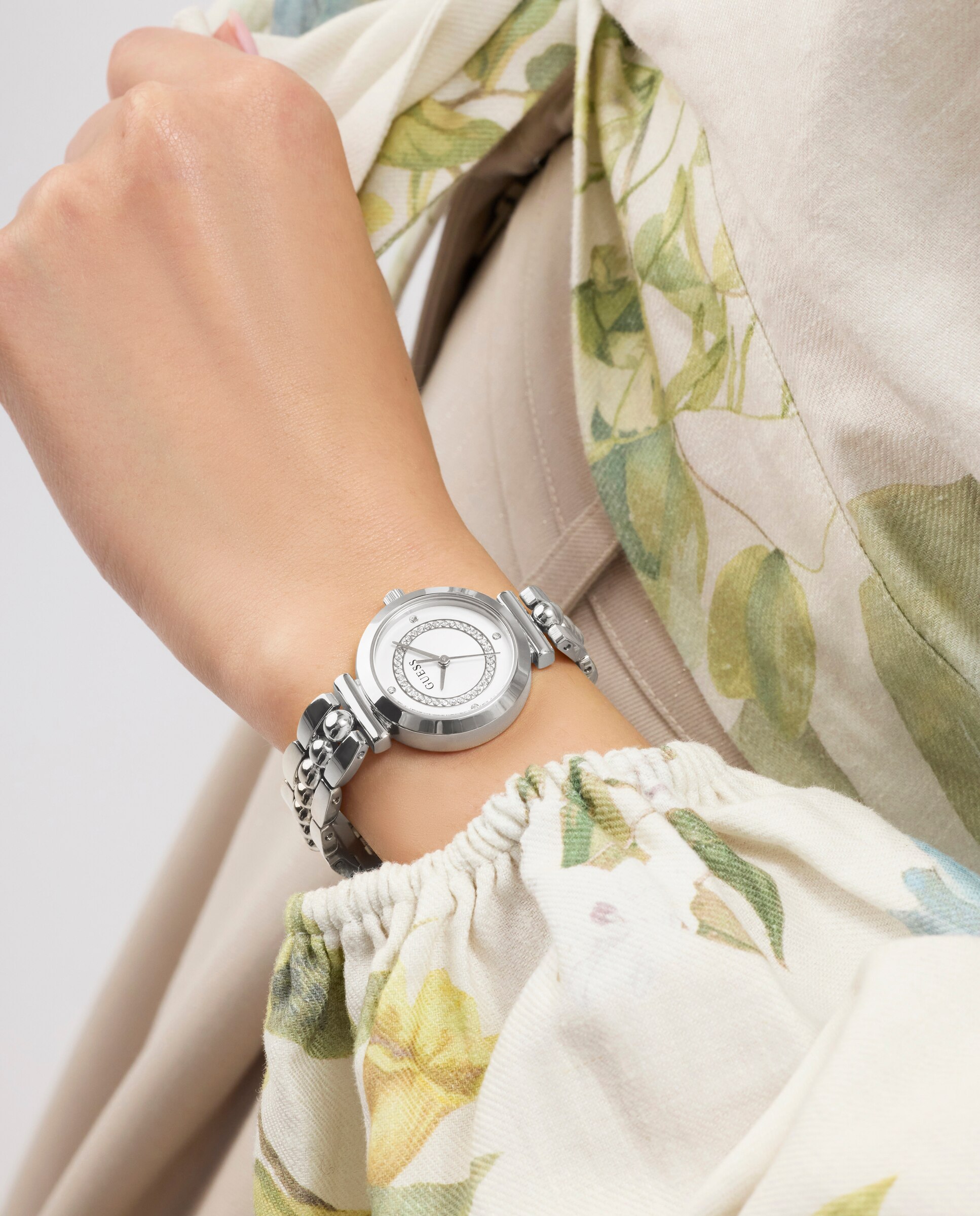 Reloj de mujer leena gw0994l1 de acero y correa plateada/gris - Guess - Plata Plata-4
