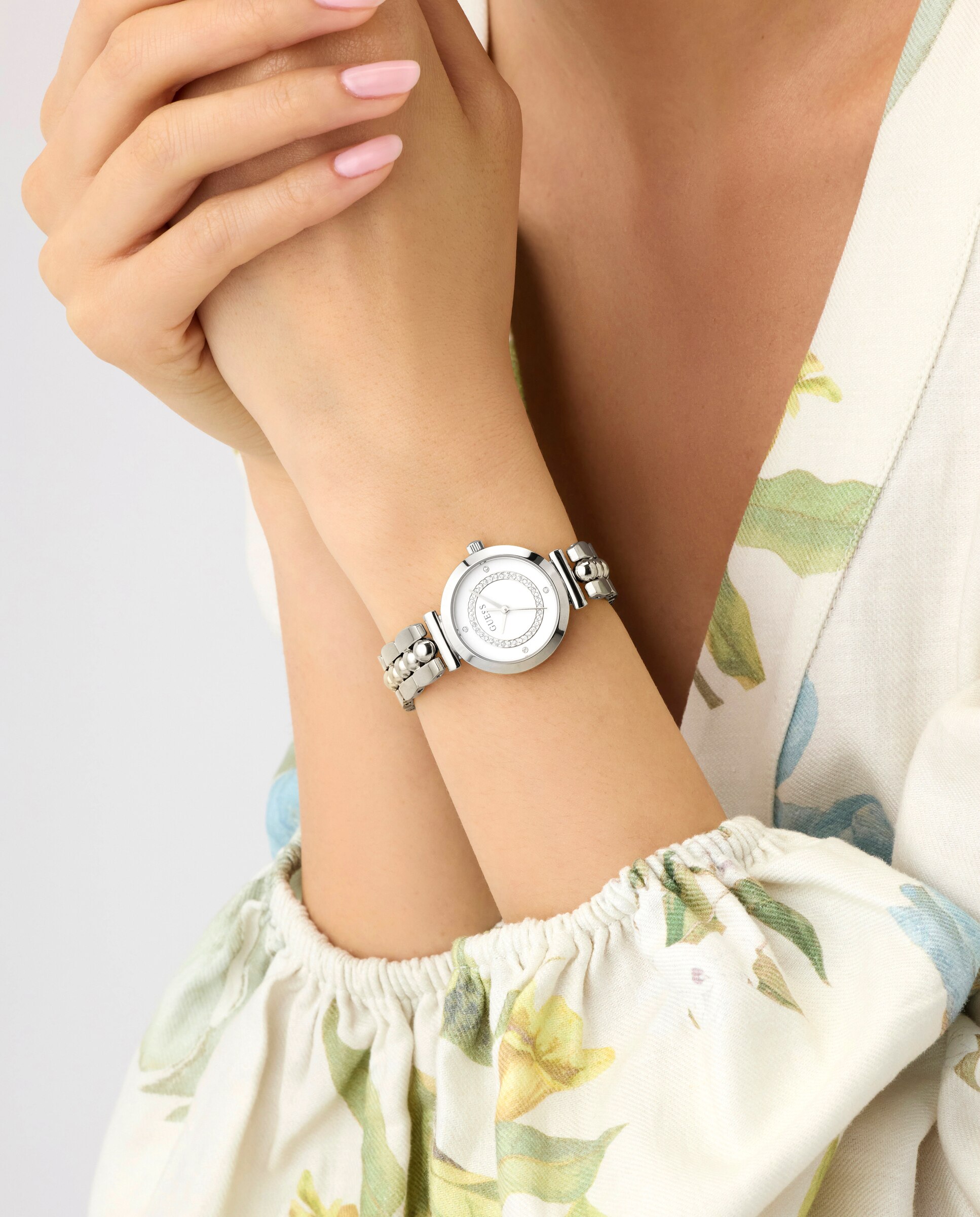 Reloj de mujer leena gw0994l1 de acero y correa plateada/gris - Guess - Plata Plata-6