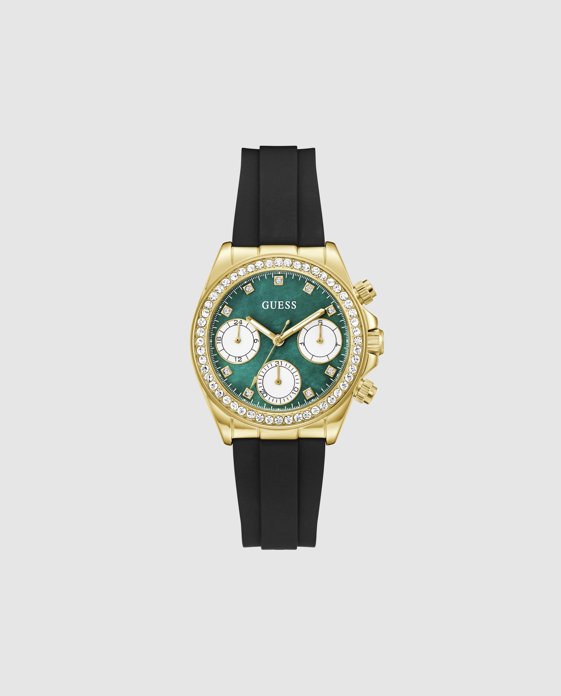 Imagen 0 de Reloj de mujer victoria gw1038l2 de silicona y correa negra Negro