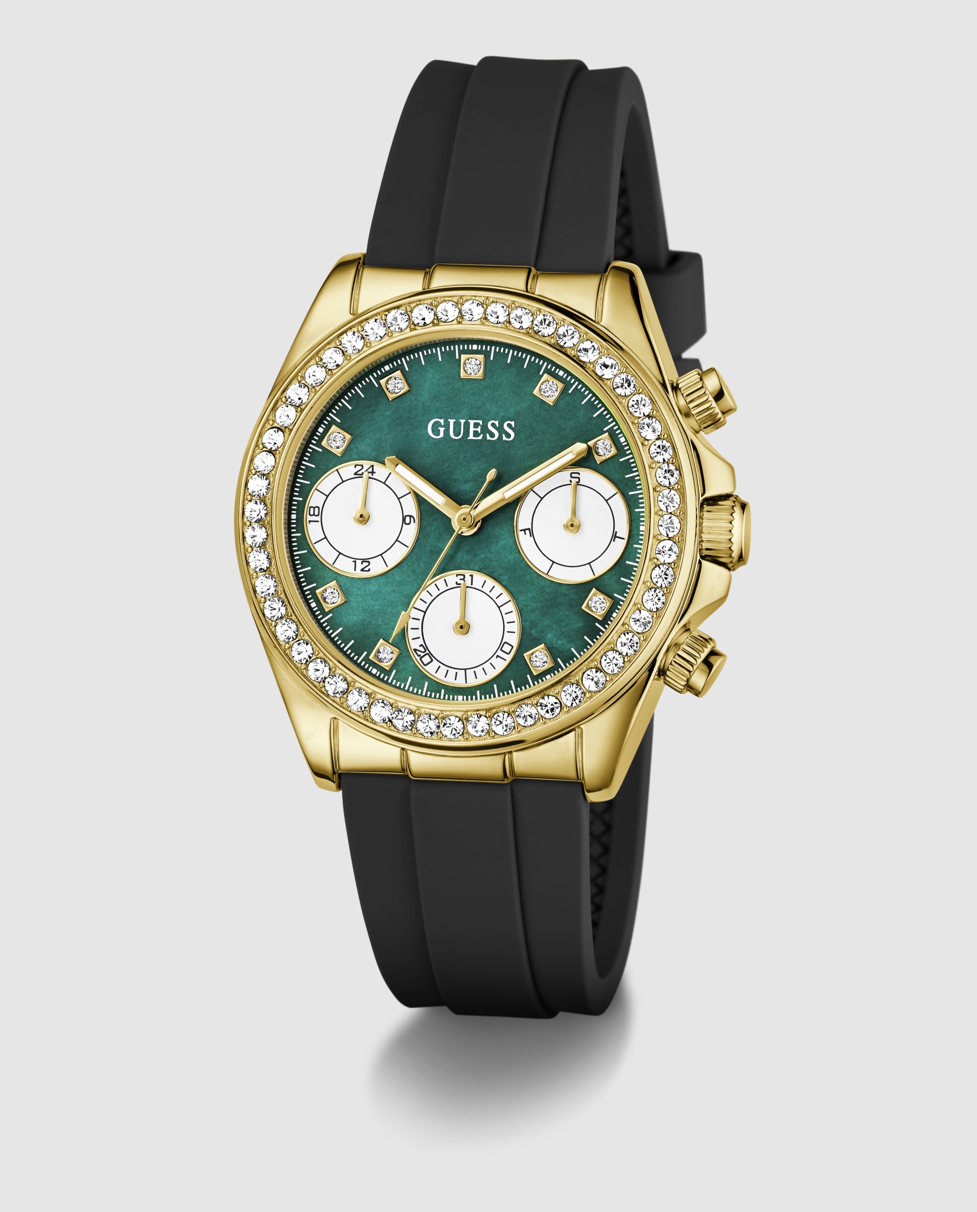 Reloj de mujer victoria gw1038l2 de silicona y correa negra - Guess - Negro Negro-5