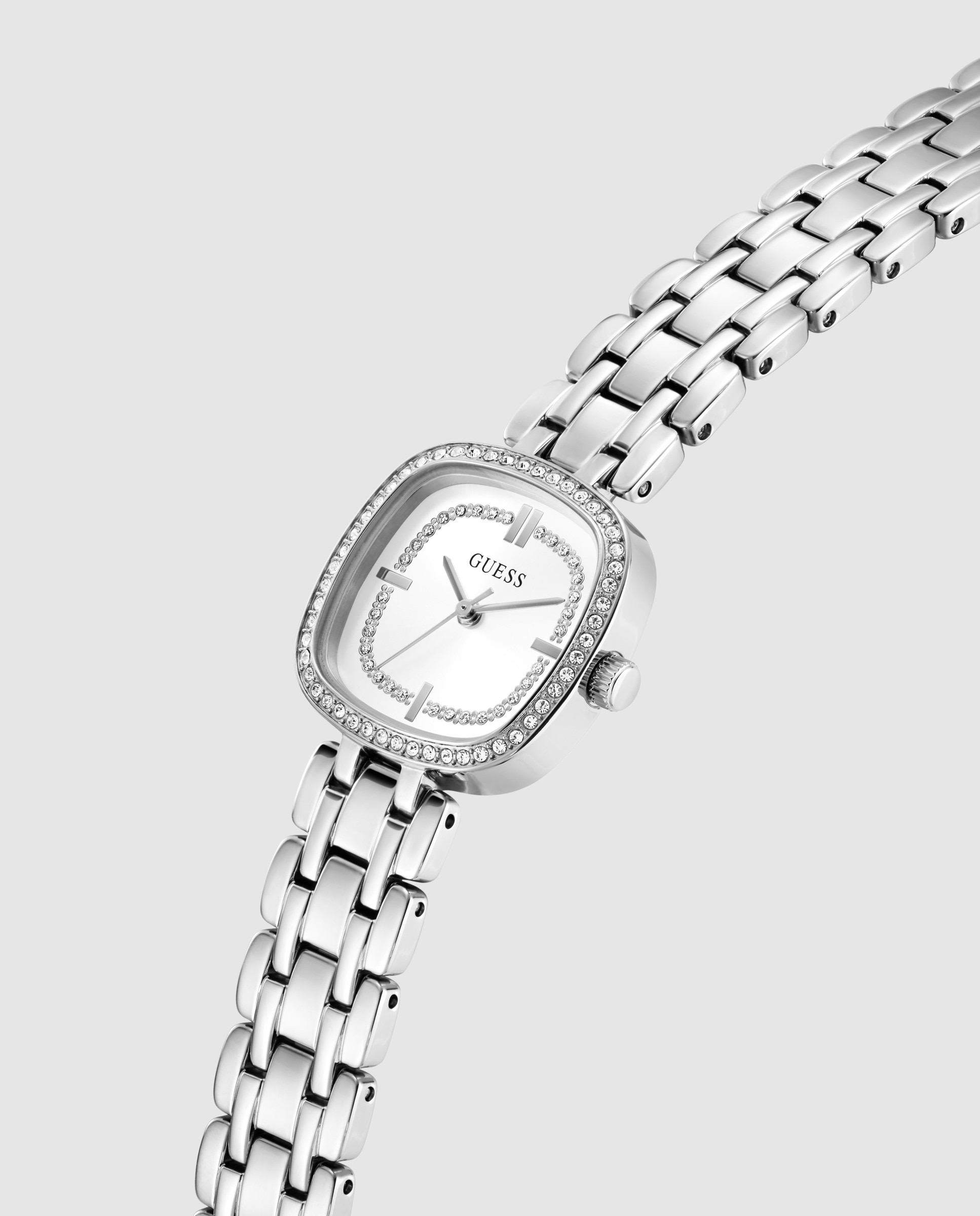 Reloj de mujer hazel gw1018l1 de acero y correa plateada/gris - Guess - Plata Plata-4