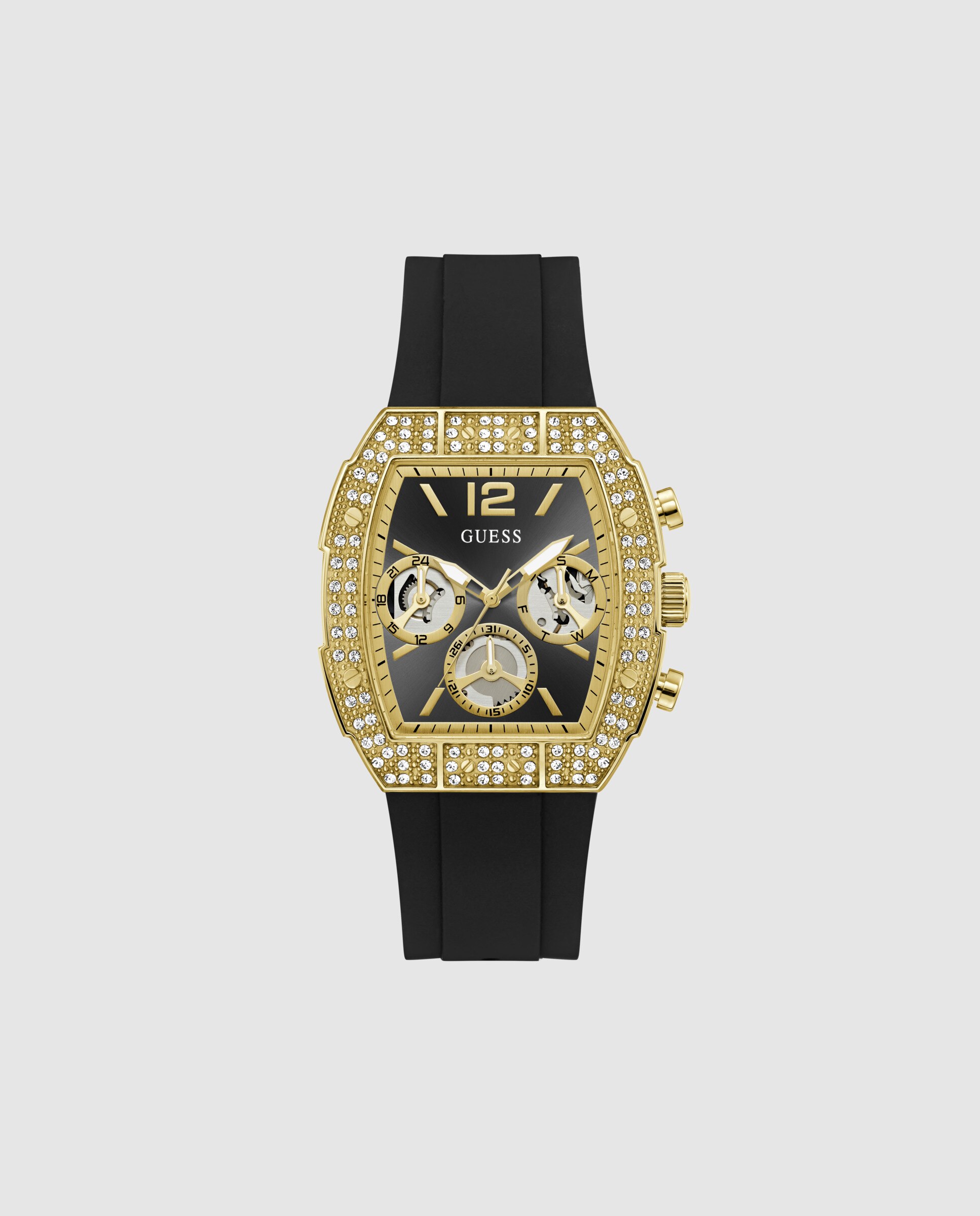 Reloj de hombre phoenix quantum gw1069g2 de silicona y correa negra - Guess - Negro Negro-1