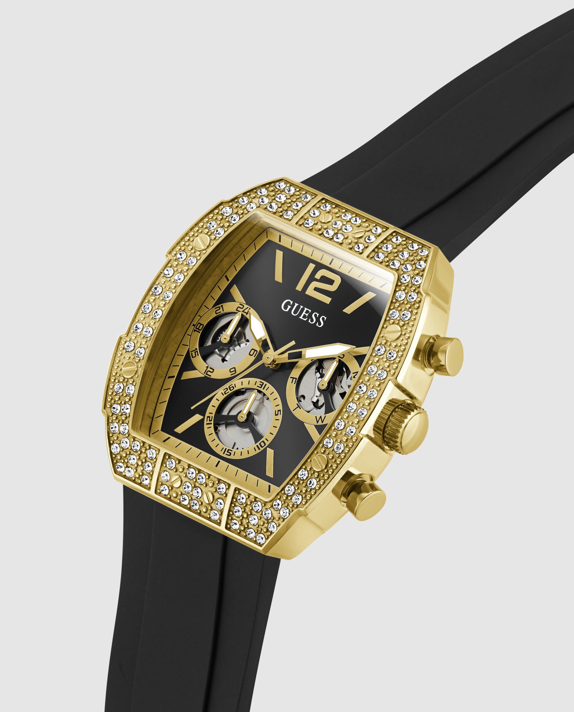 Reloj de hombre phoenix quantum gw1069g2 de silicona y correa negra - Guess - Negro Negro-4