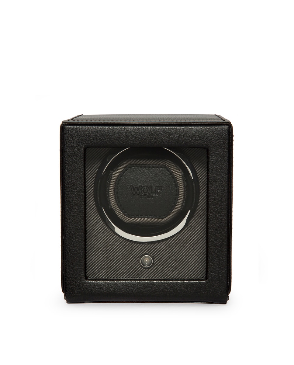 Imagen 0 de Relojero Cub rotor con joyero de piel en color negro Negro
