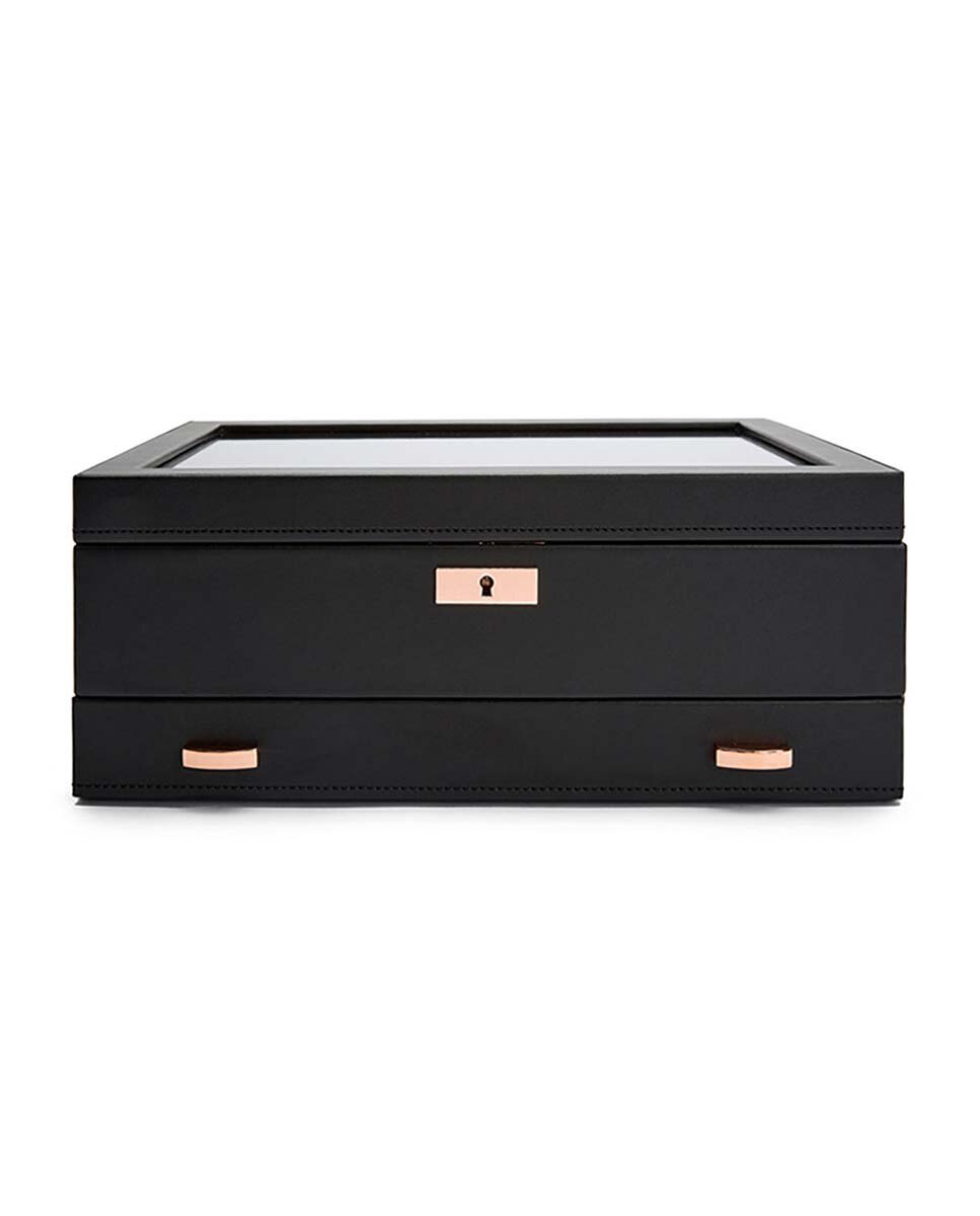Imagen 0 de Caja para relojes axis de 10 piezas con cajón Negro