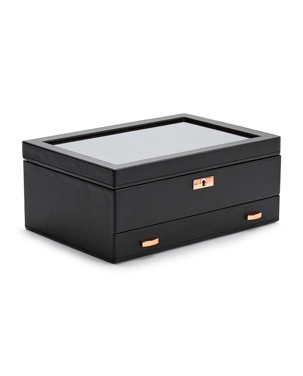 Caja para relojes axis de 10 piezas con cajón - Wolf - Negro Negro-3