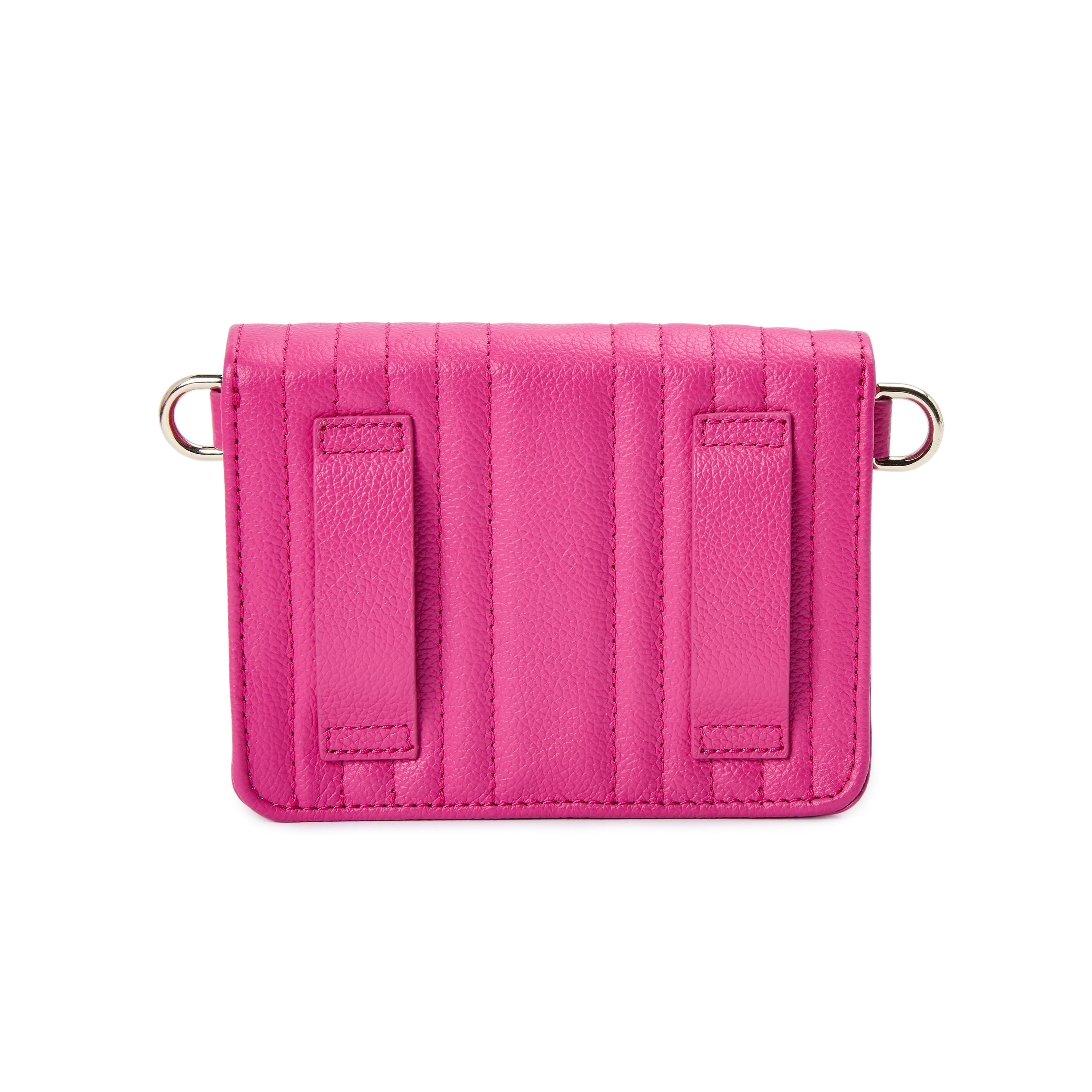 Bolso de hombro Mimi de cuero cruzada pequeña de color - Wolf - Rosa Rosa-4