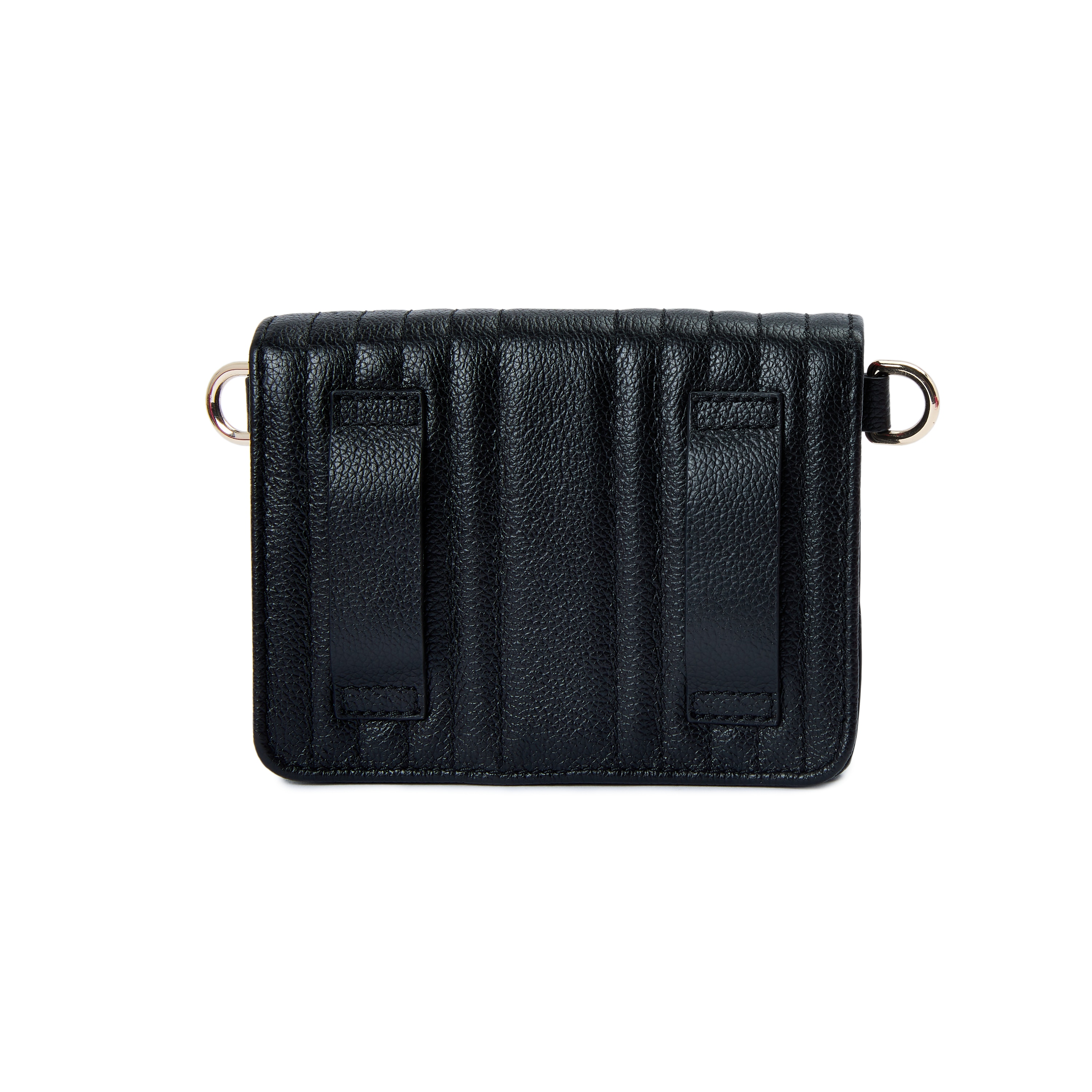 Bolso de hombro Mimi de cuero cruzada pequeña de color - Wolf - Negro Negro-4