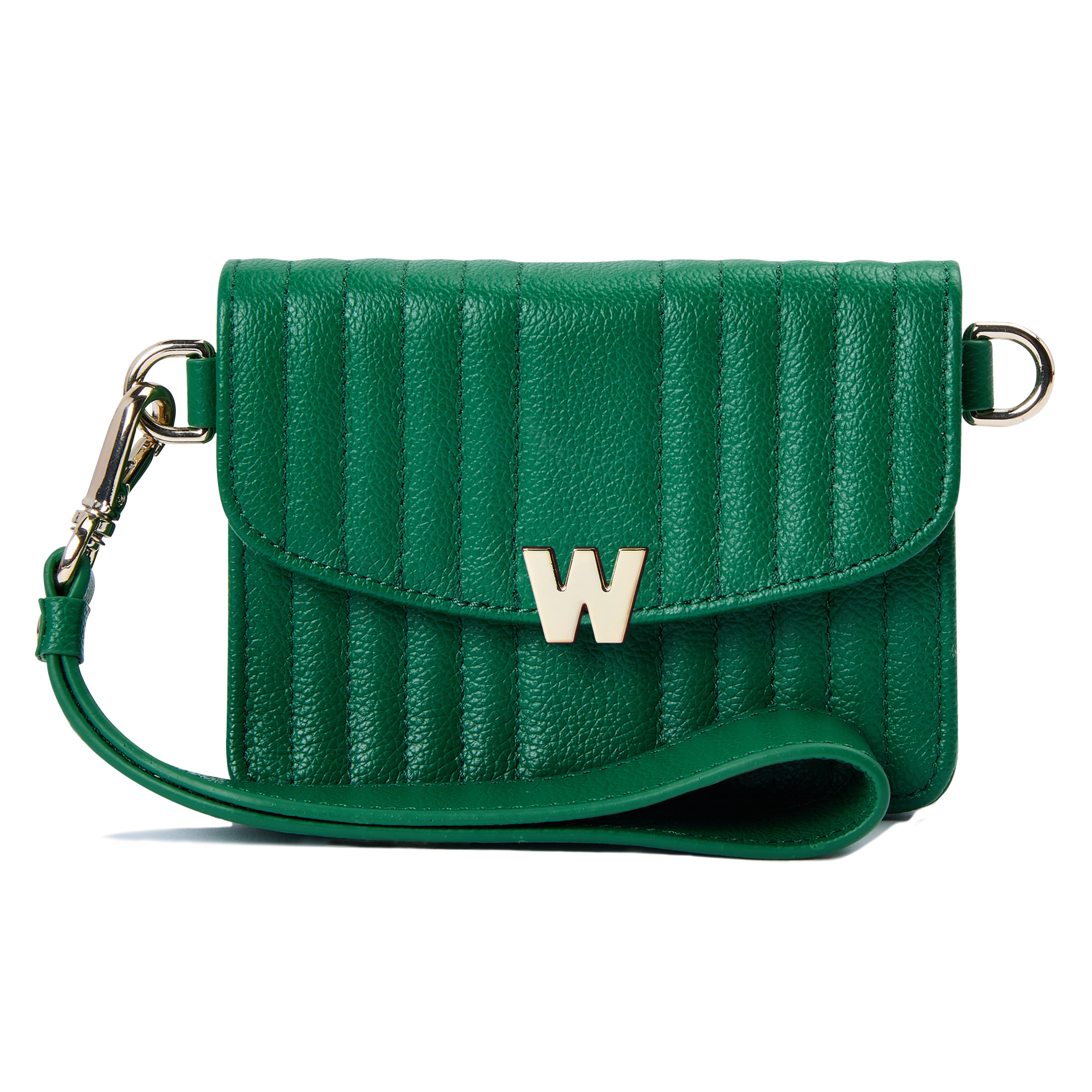 Bolso de hombro Mimi de cuero cruzada pequeña de color - Wolf - Verde Verde-3
