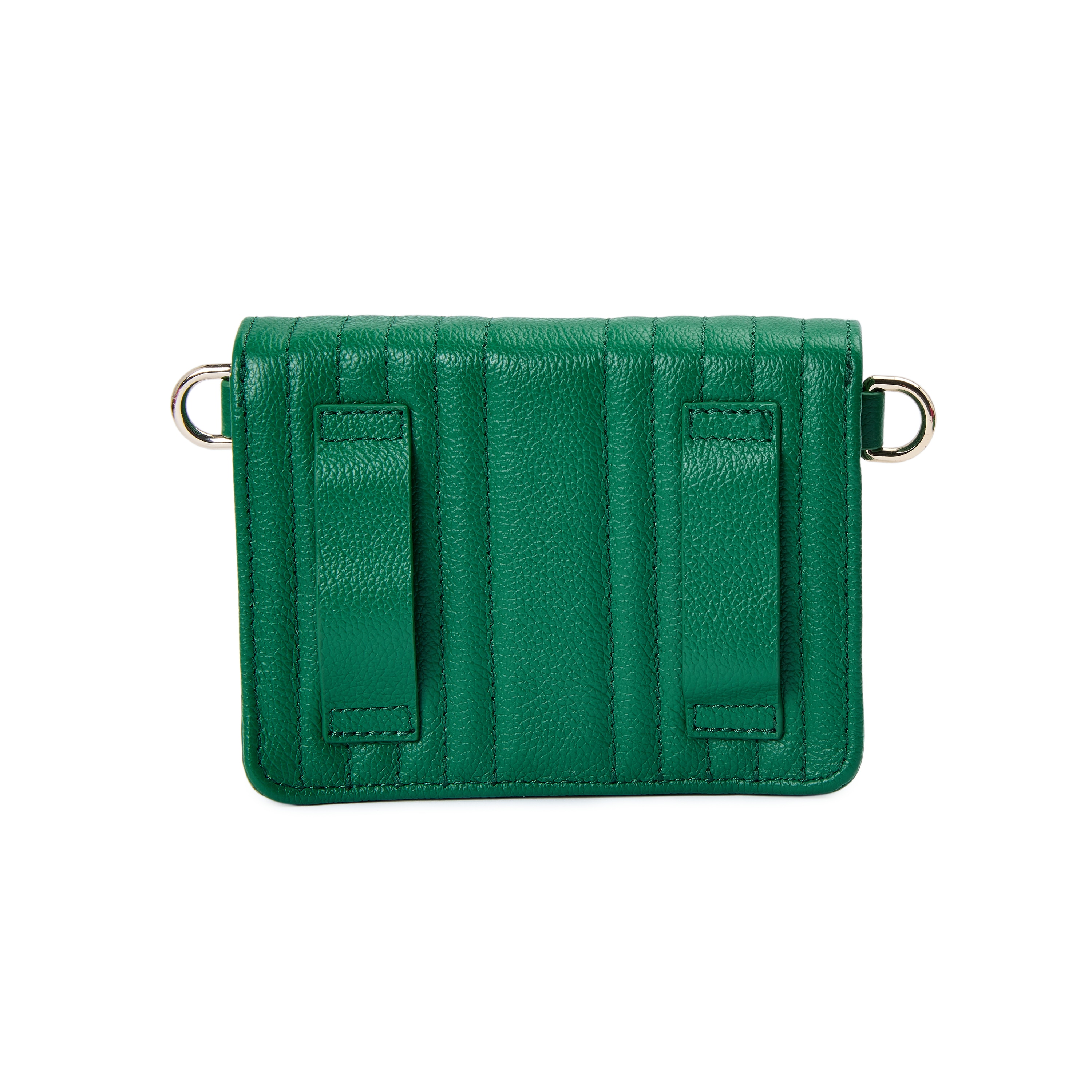 Bolso de hombro Mimi de cuero cruzada pequeña de color - Wolf - Verde Verde-4