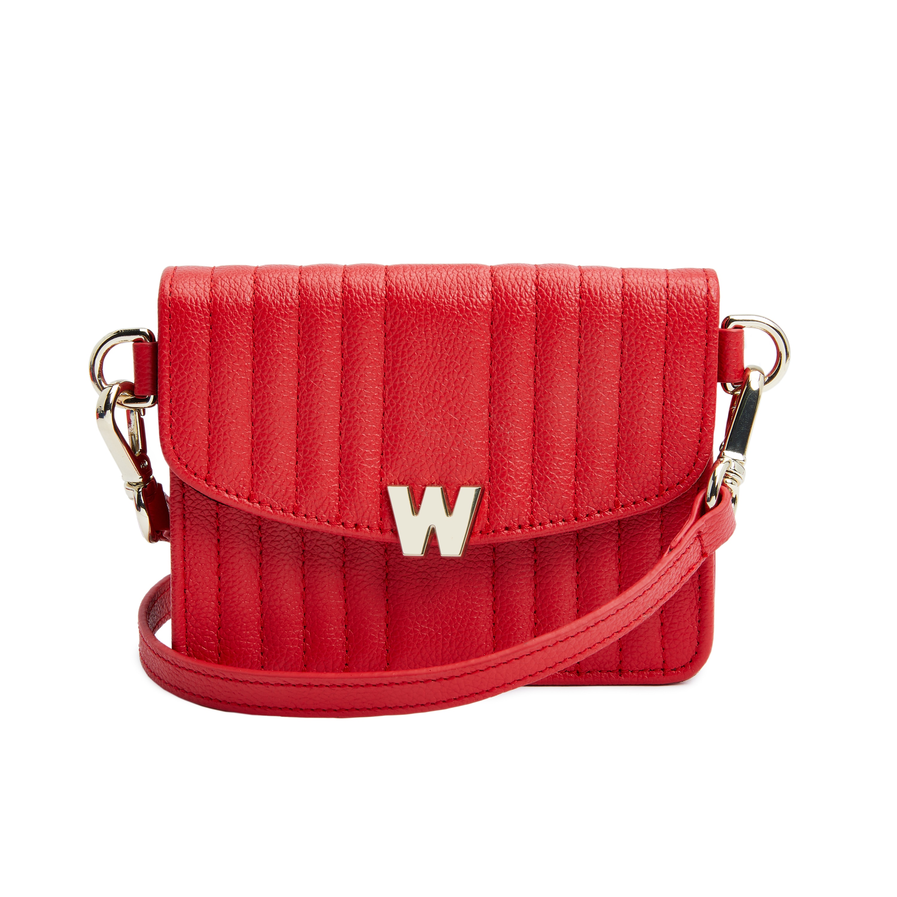 Imagen 0 de Bolso de hombro Mimi de cuero cruzada pequeña de color rojo Rojo