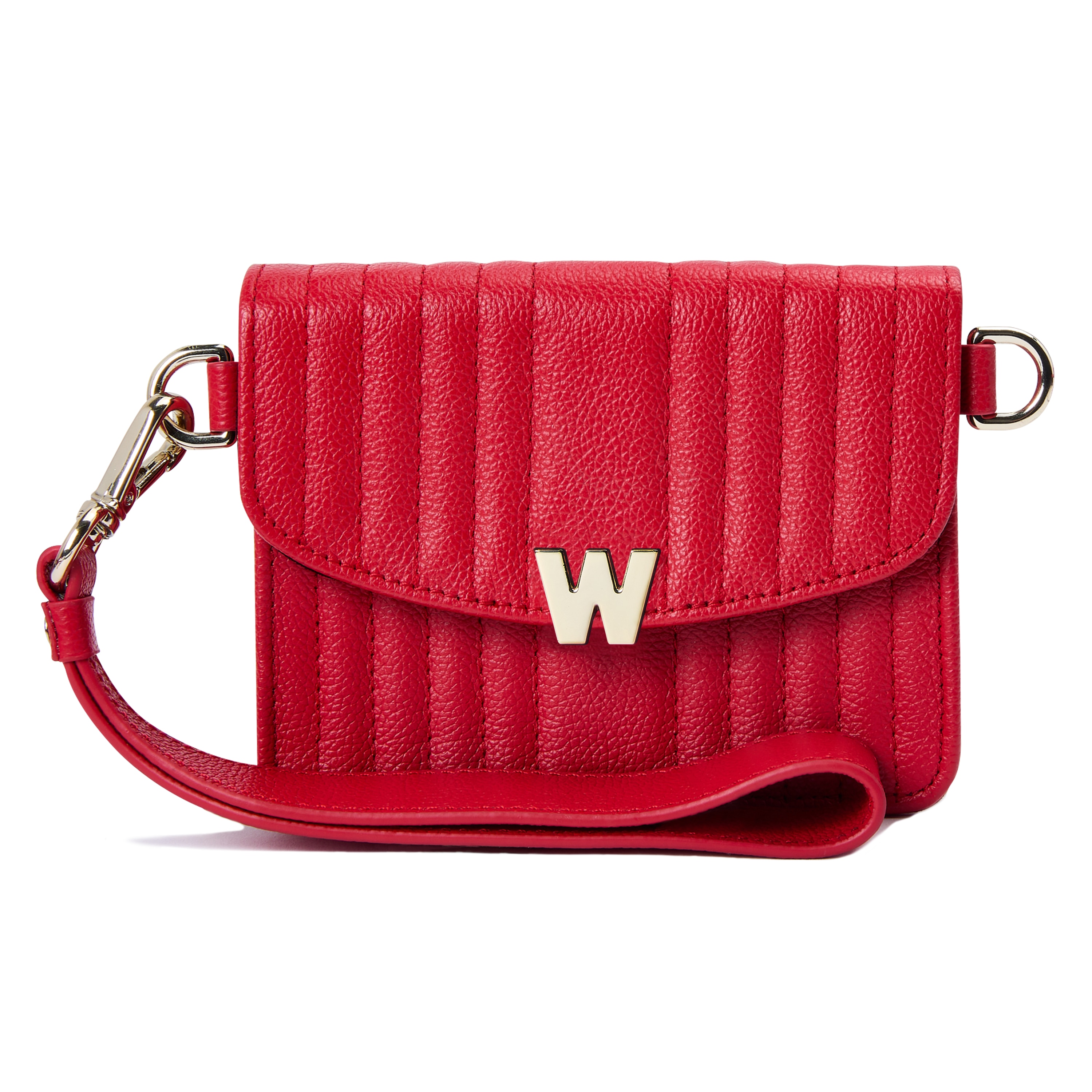Bolso de hombro Mimi de cuero cruzada pequeña de color - Wolf - Rojo Rojo-3