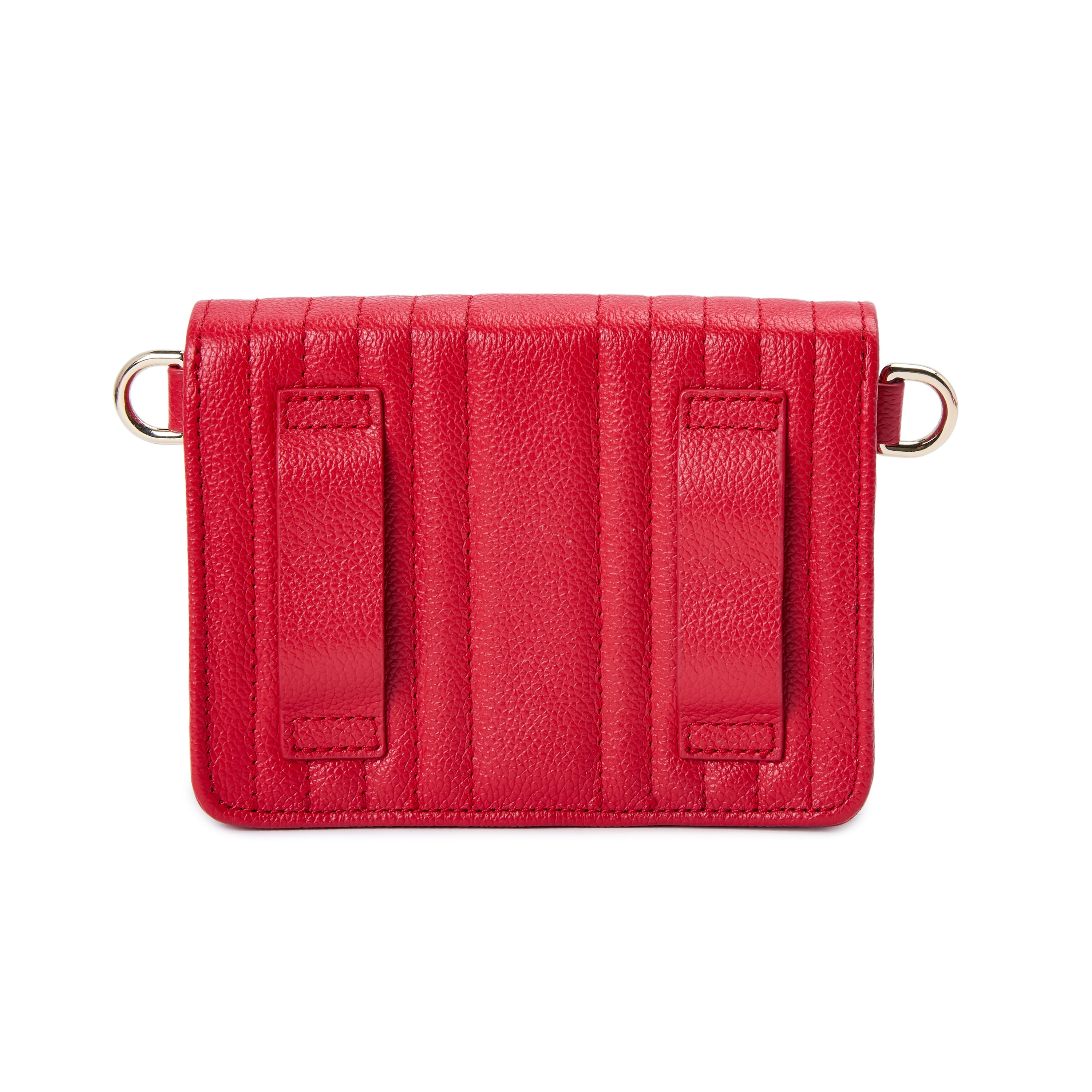 Bolso de hombro Mimi de cuero cruzada pequeña de color - Wolf - Rojo Rojo-4