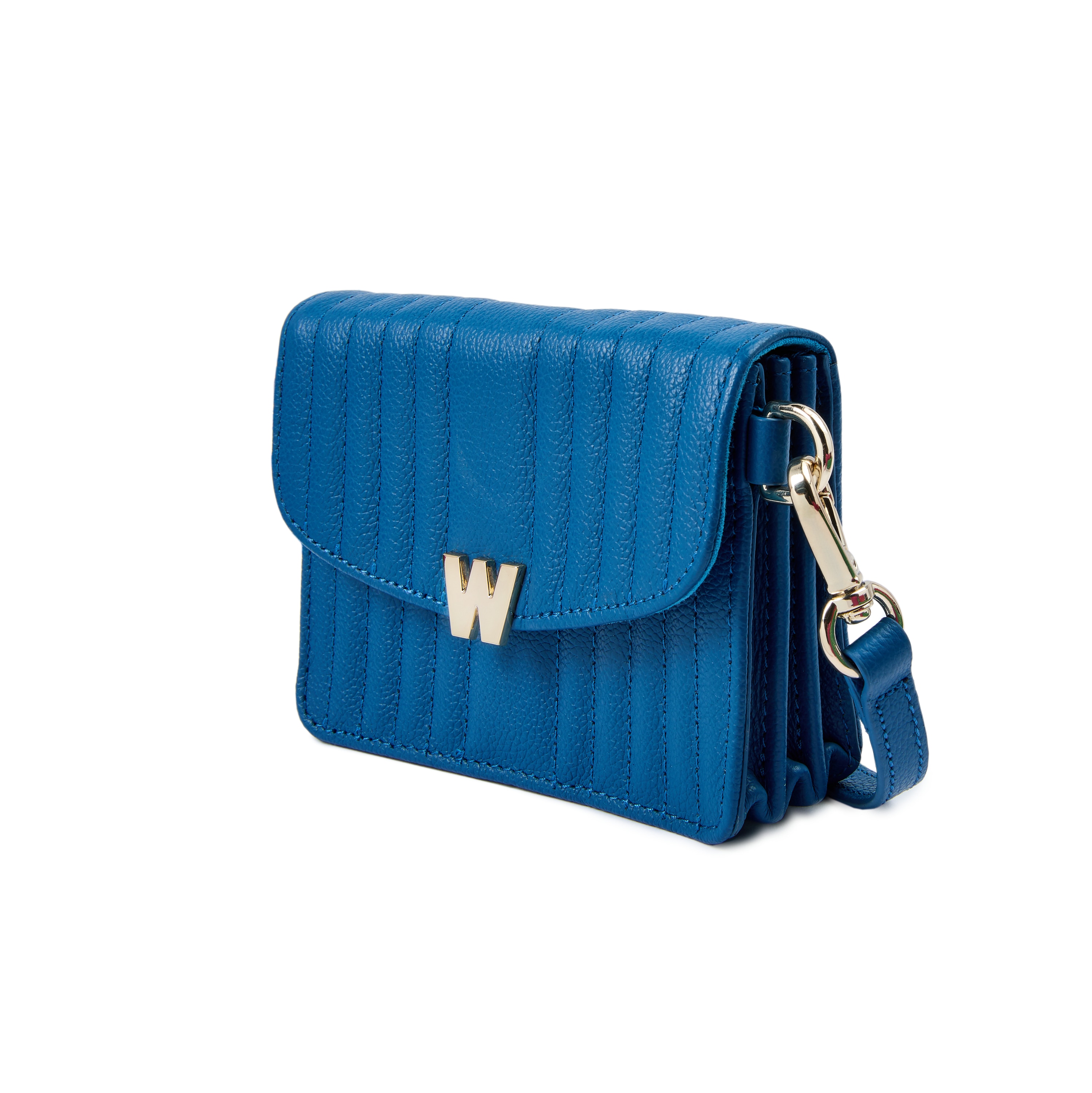 Bolso de hombro Mimi de cuero cruzada pequeña de color azul - Wolf - Azul marino Azul marino-4