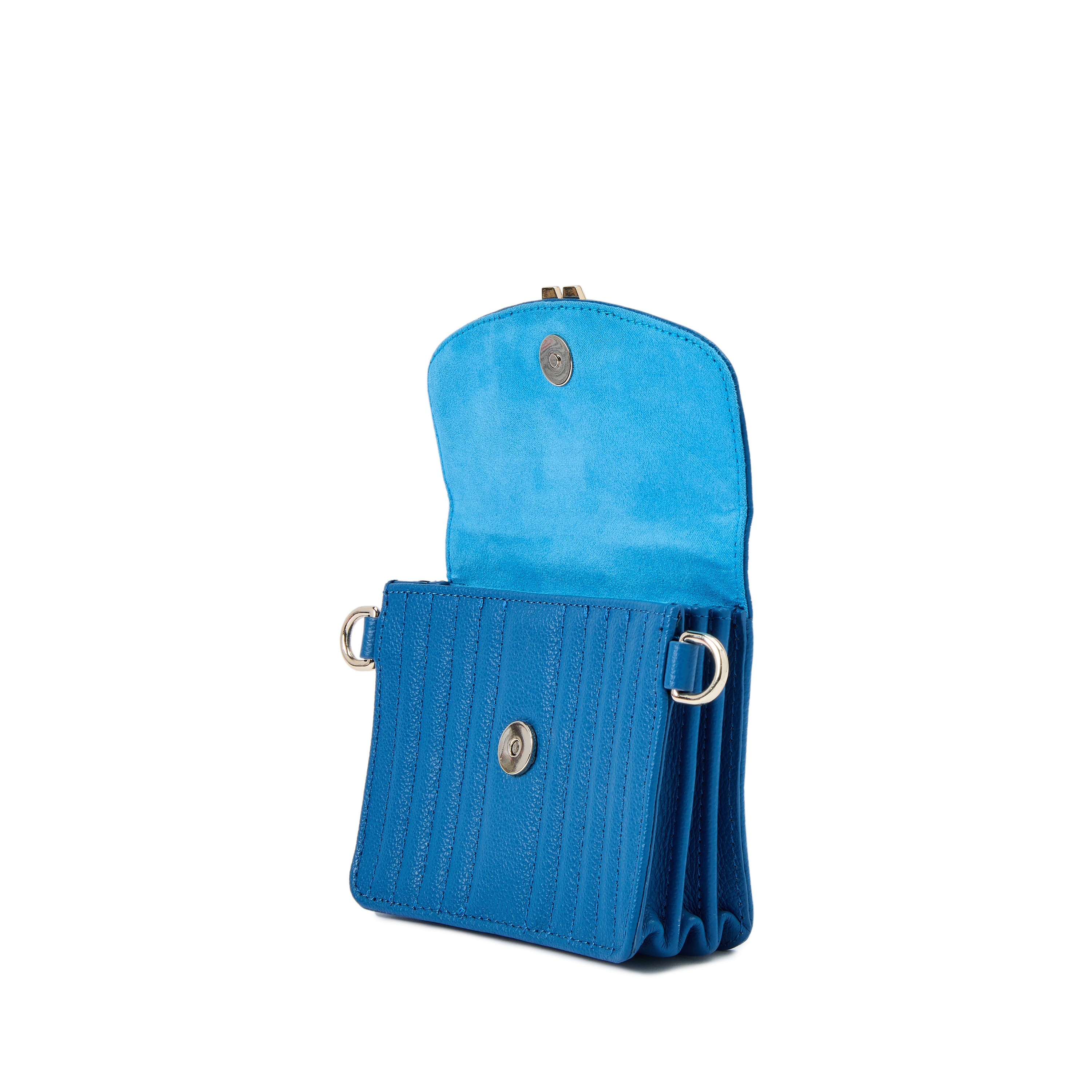 Bolso de hombro Mimi de cuero cruzada pequeña de color azul - Wolf - Azul marino Azul marino-6
