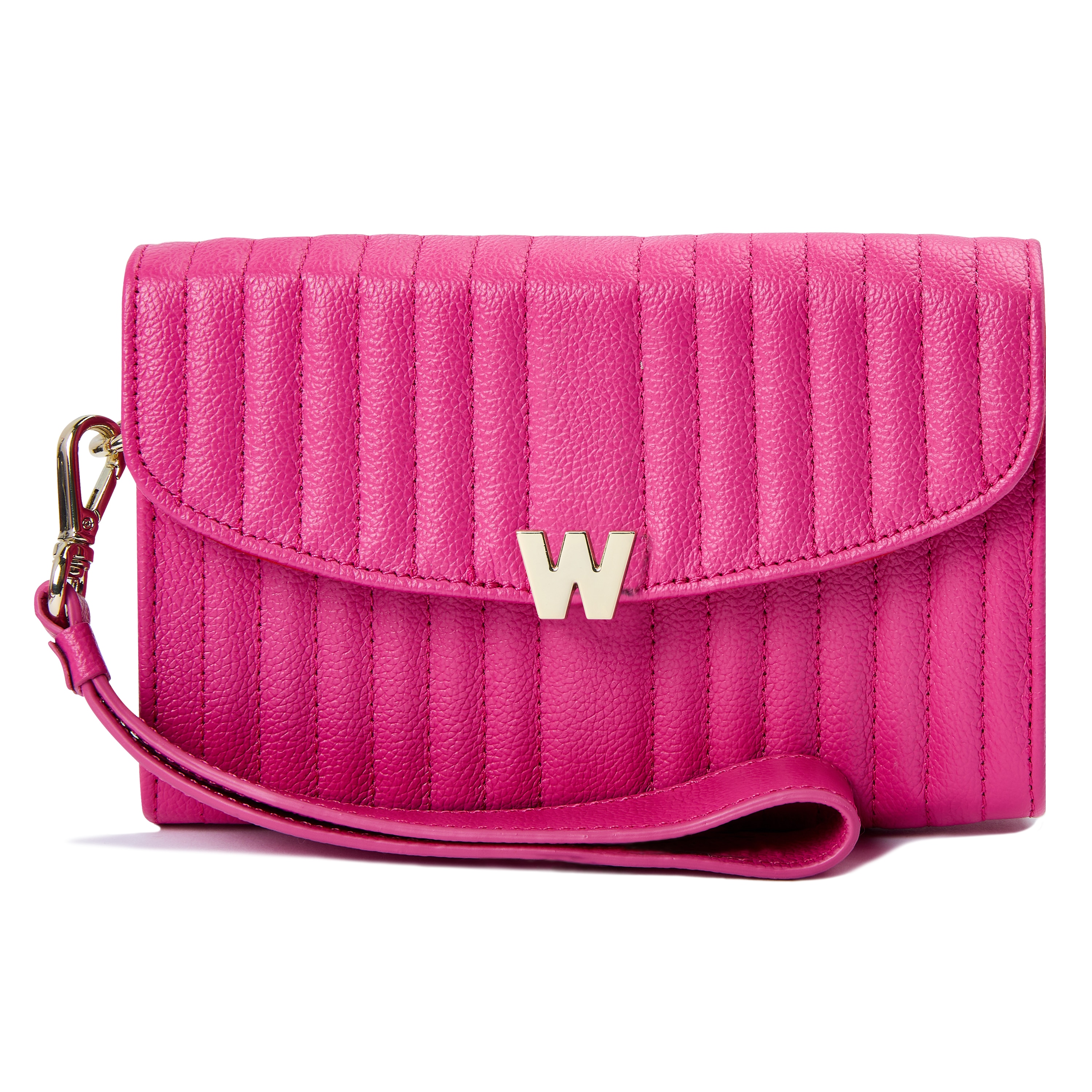 Bolso de hombro Mimi de cuero cruzada de color - Wolf - Rosa Rosa-3