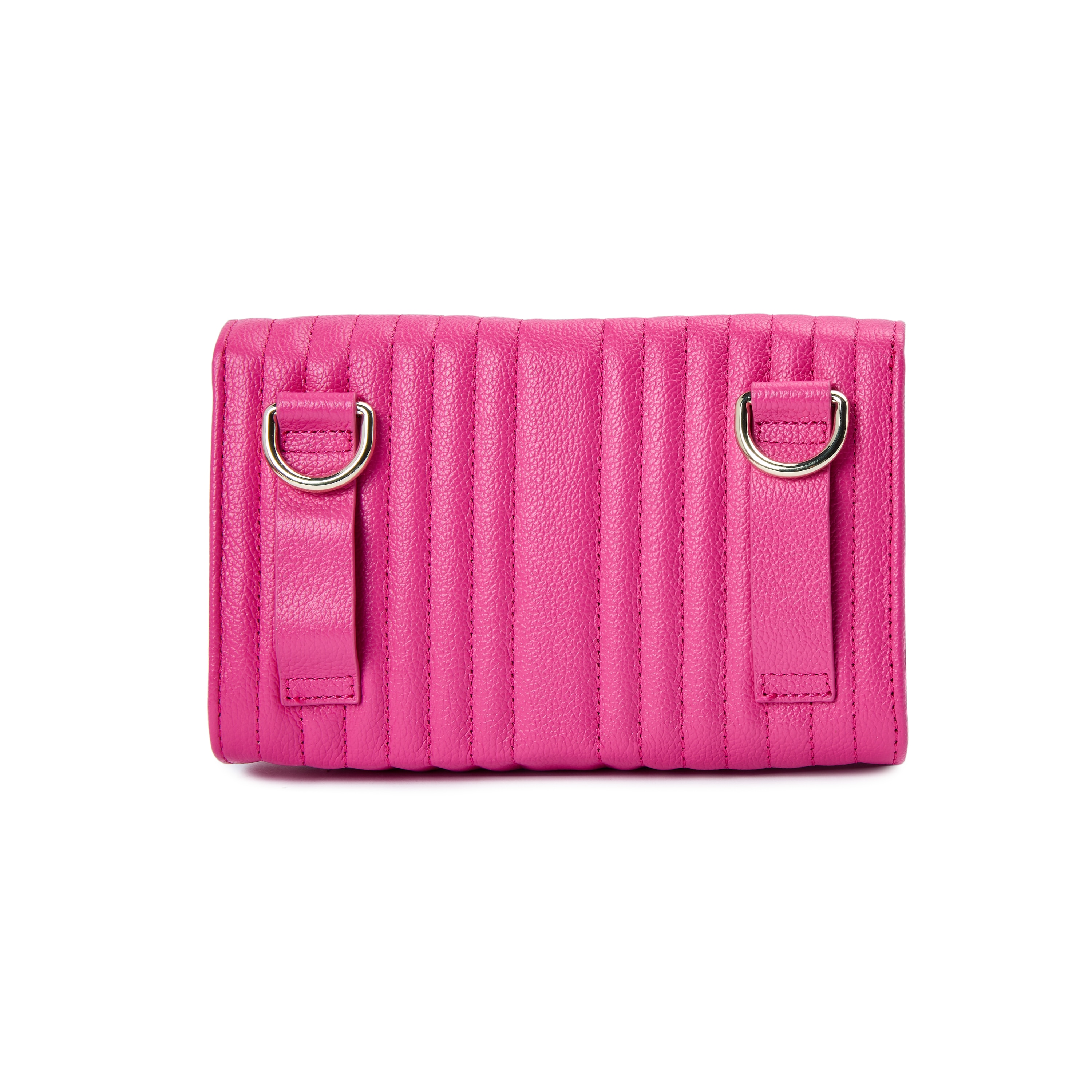 Bolso de hombro Mimi de cuero cruzada de color - Wolf - Rosa Rosa-4