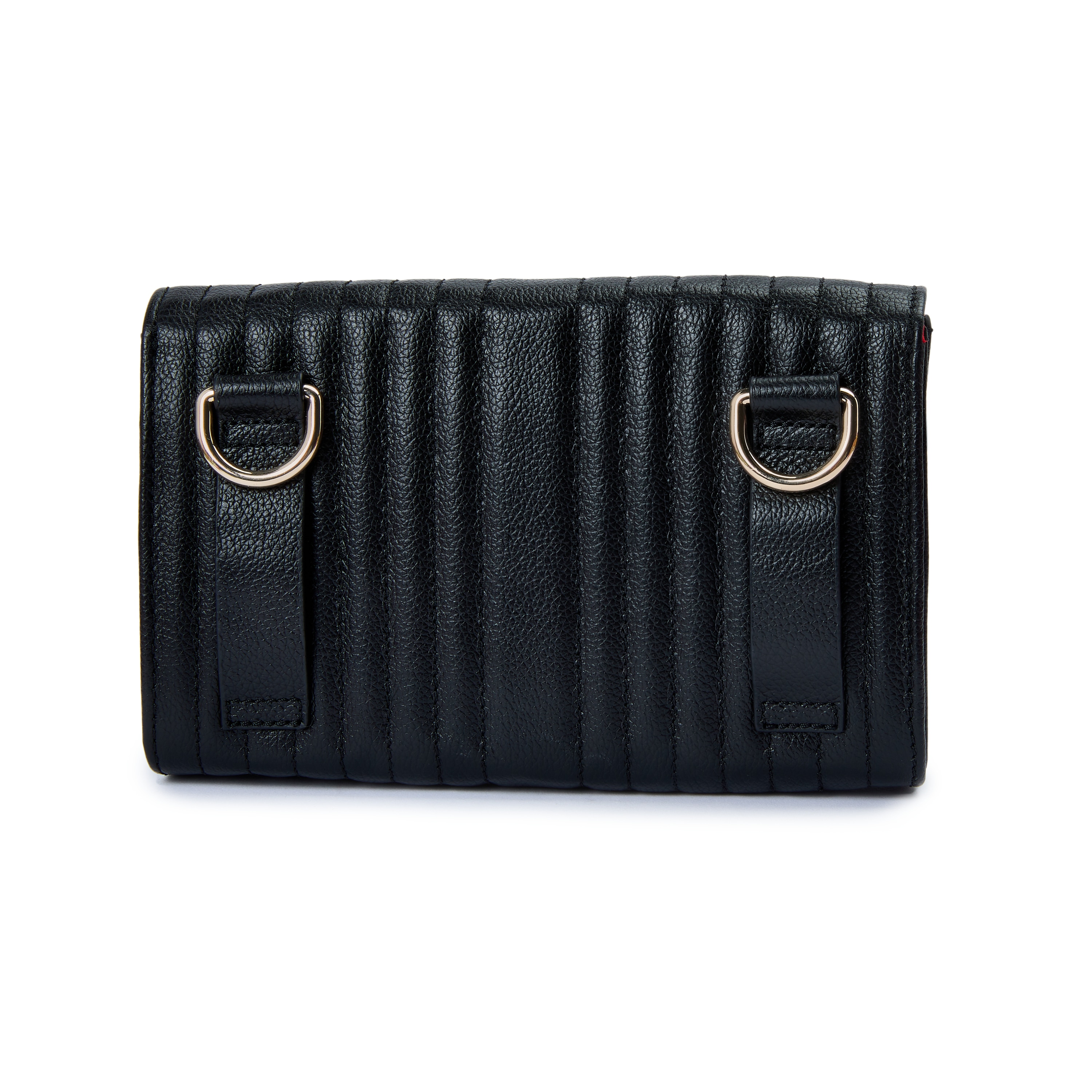 Bolso de hombro Mimi de cuero cruzada de color - Wolf - Negro Negro-4
