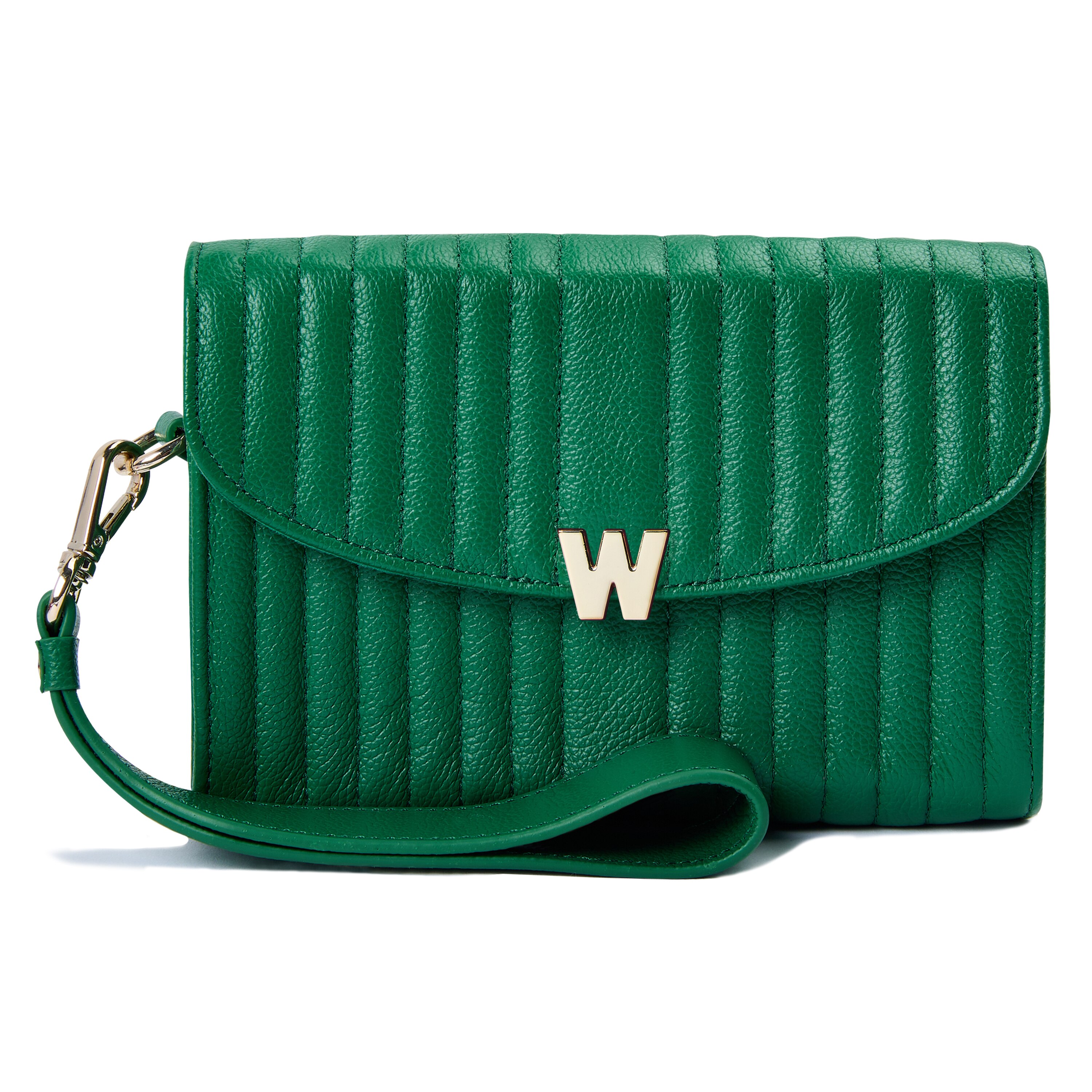 Bolso de hombro Mimi de cuero cruzada de color - Wolf - Verde Verde-3