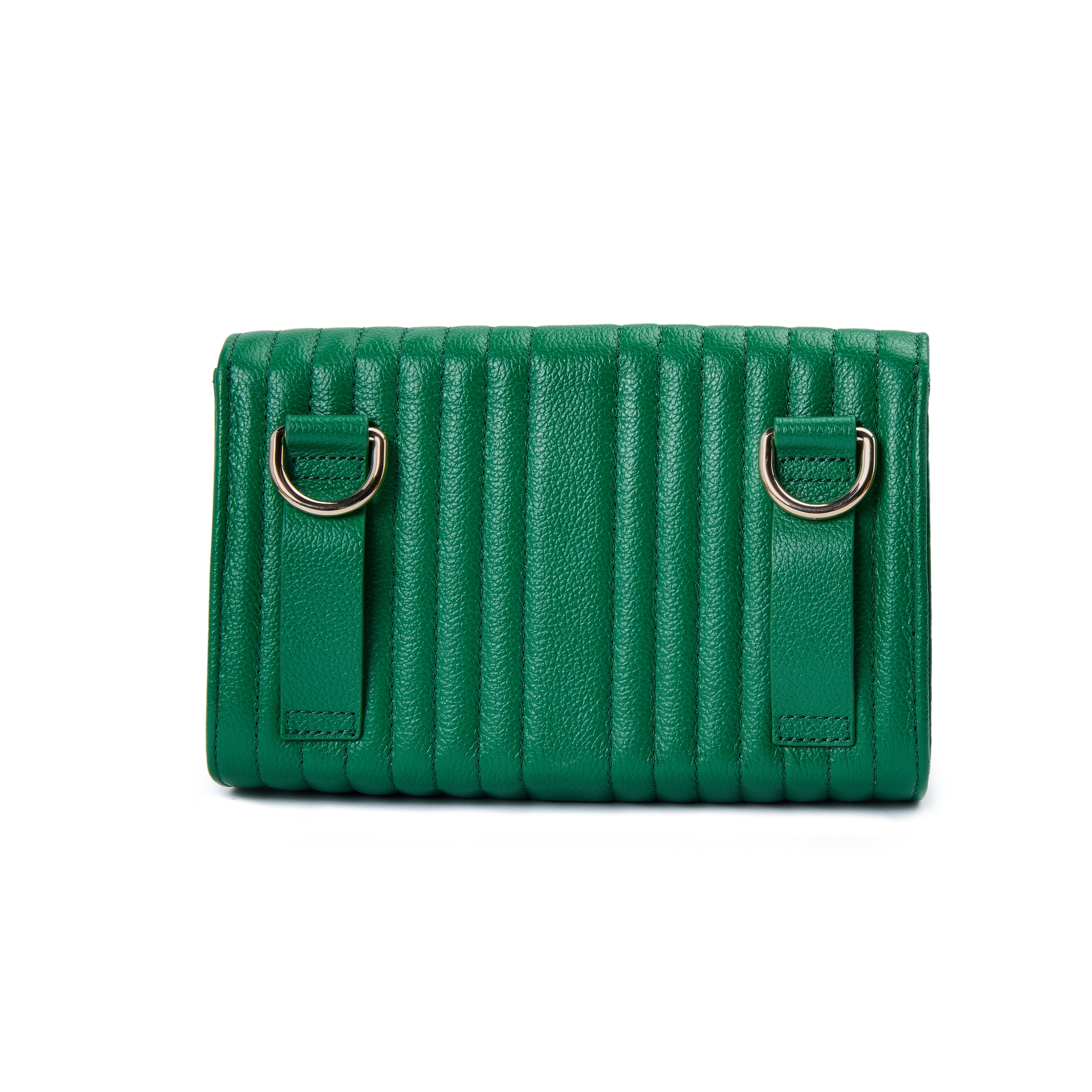 Bolso de hombro Mimi de cuero cruzada de color - Wolf - Verde Verde-4