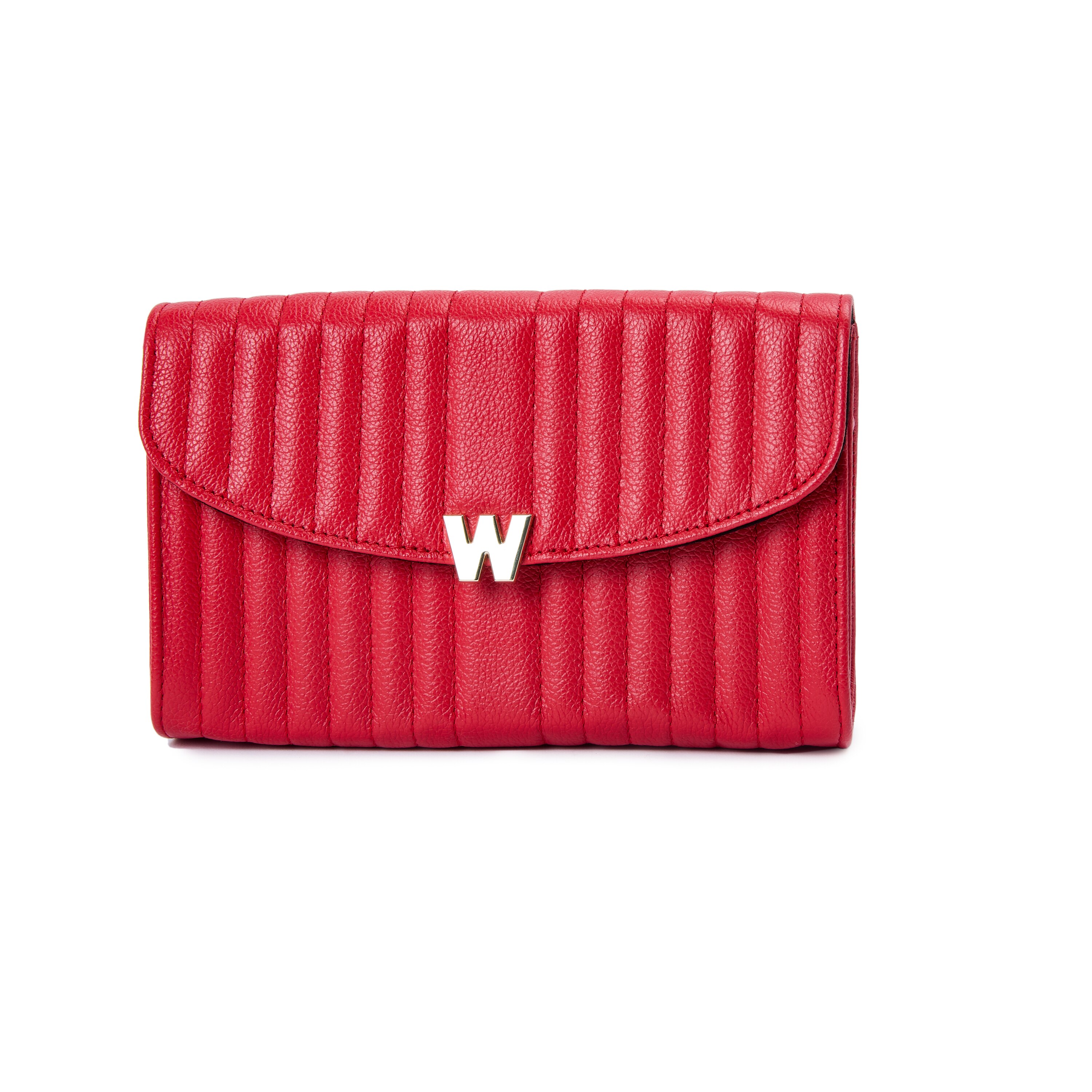 Bolso de hombro Mimi de cuero cruzada de color - Wolf - Rojo Rojo-2