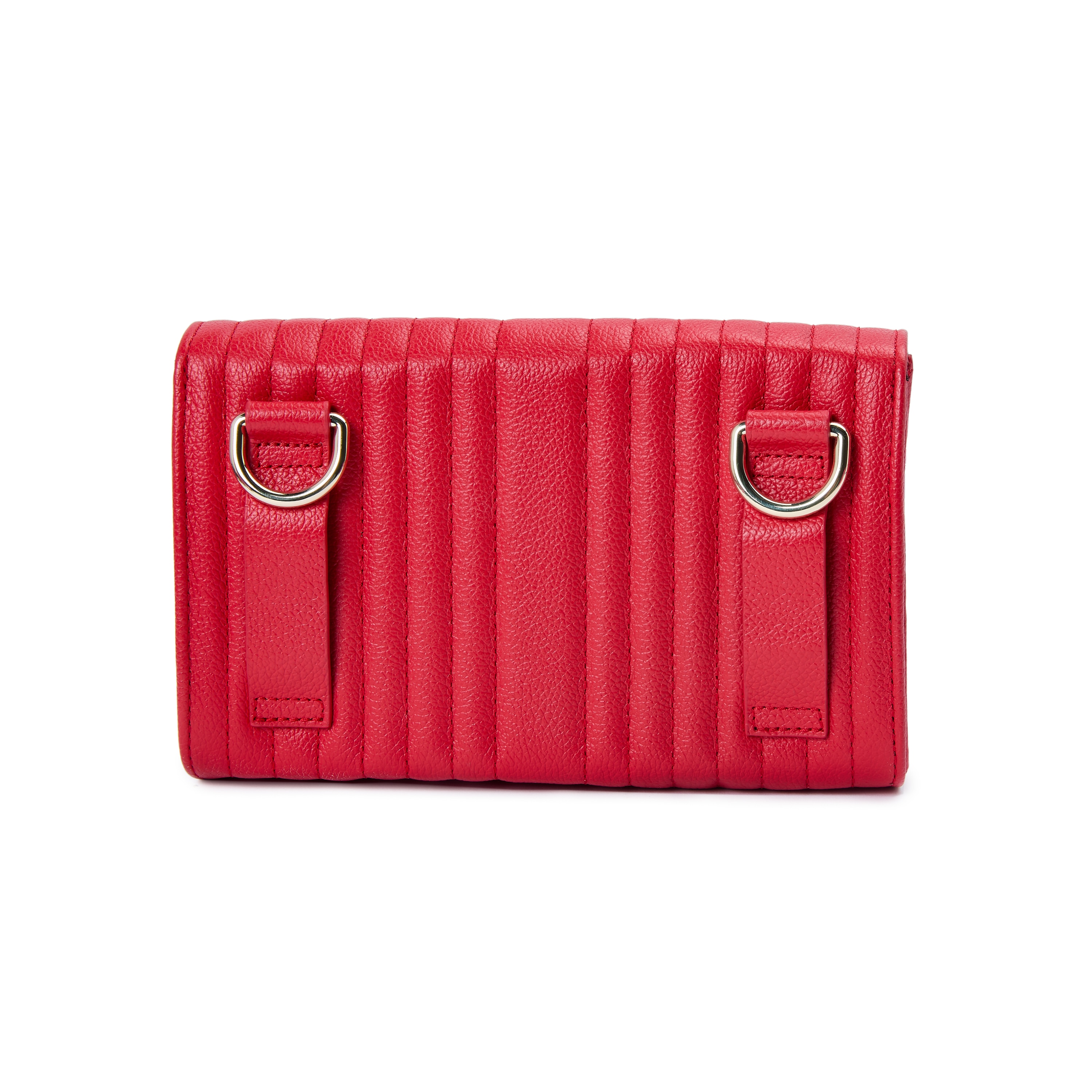 Bolso de hombro Mimi de cuero cruzada de color - Wolf - Rojo Rojo-4