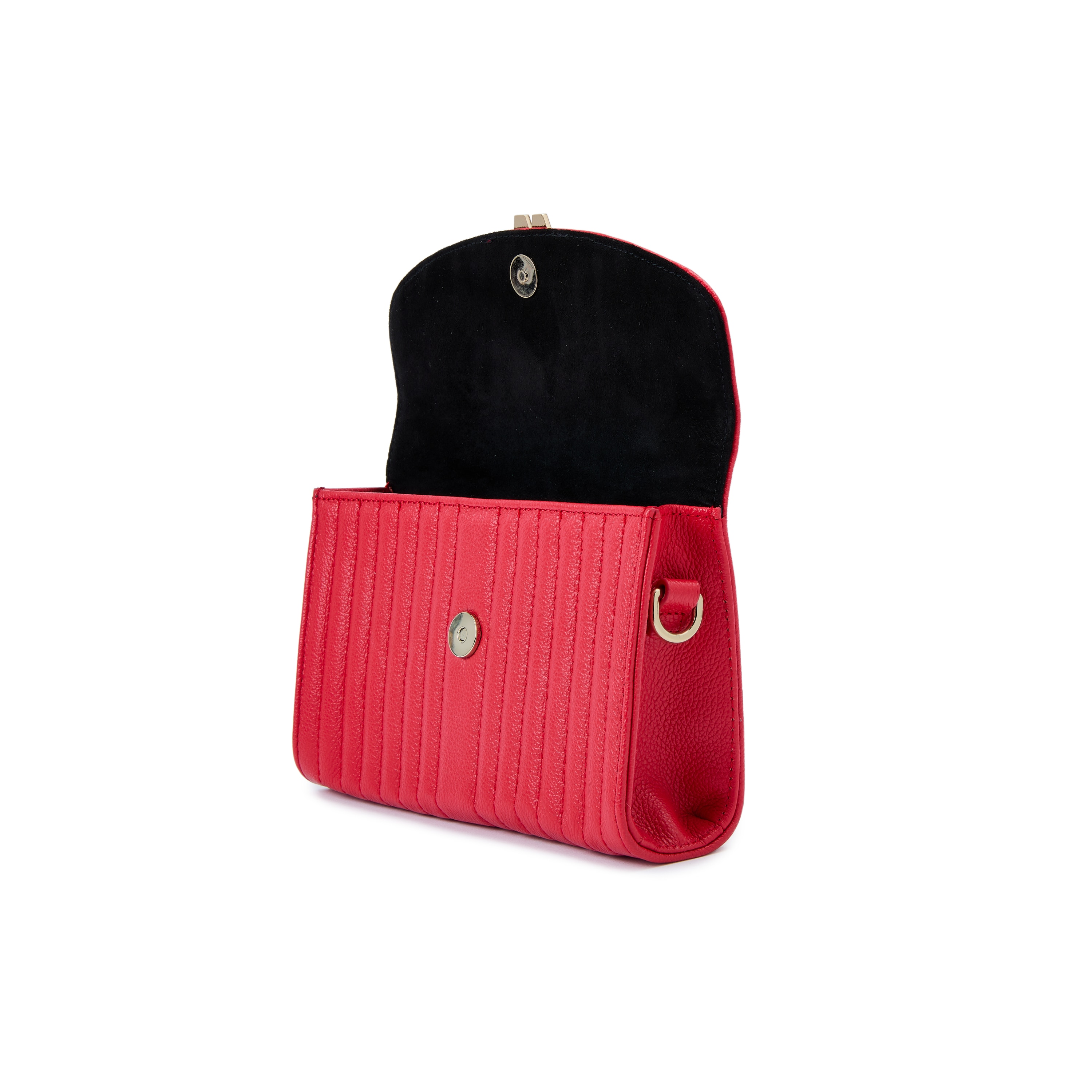 Bolso de hombro Mimi de cuero cruzada de color - Wolf - Rojo Rojo-6