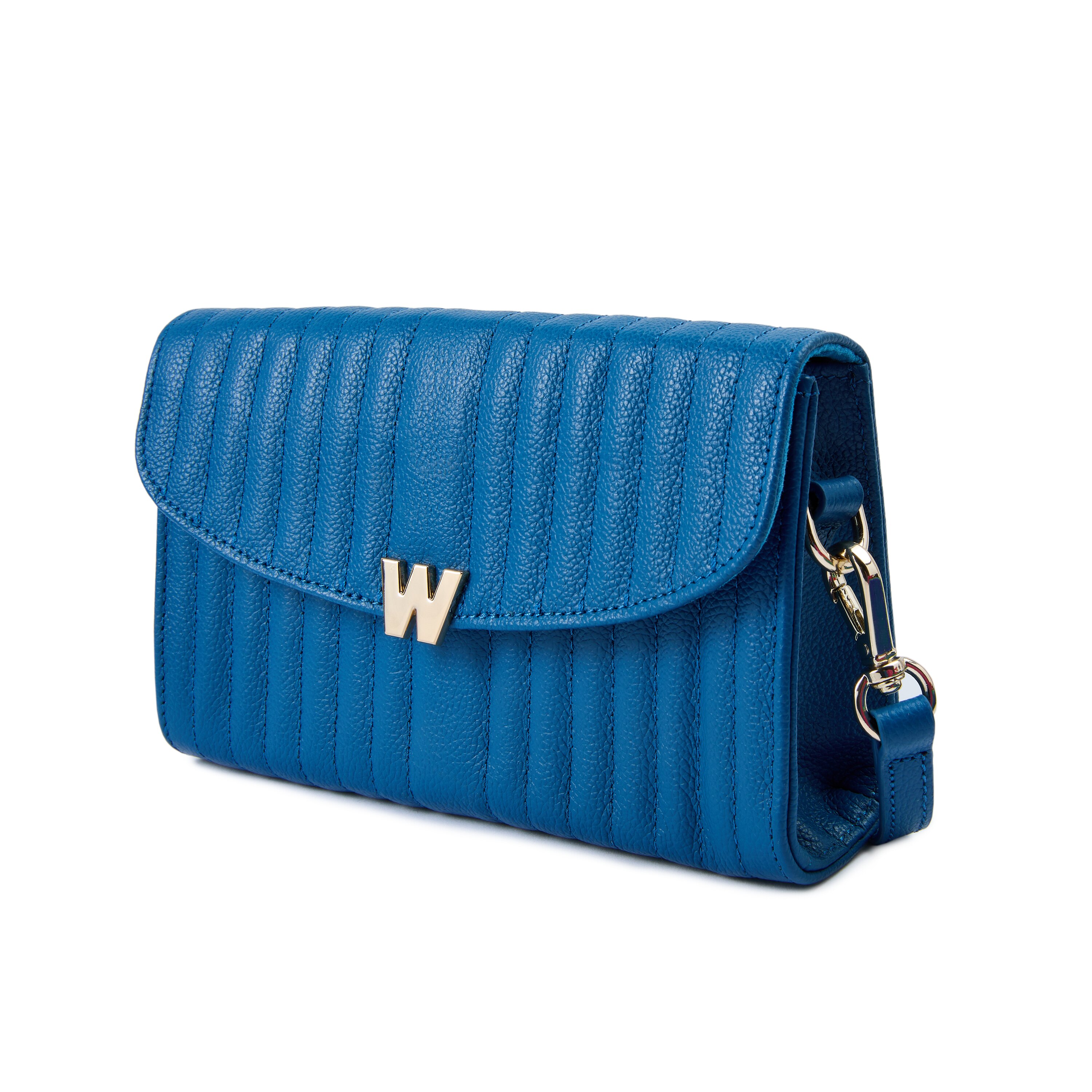 Bolso de hombro Mimi de cuero cruzada de color azul - Wolf - Azul marino Azul marino-5