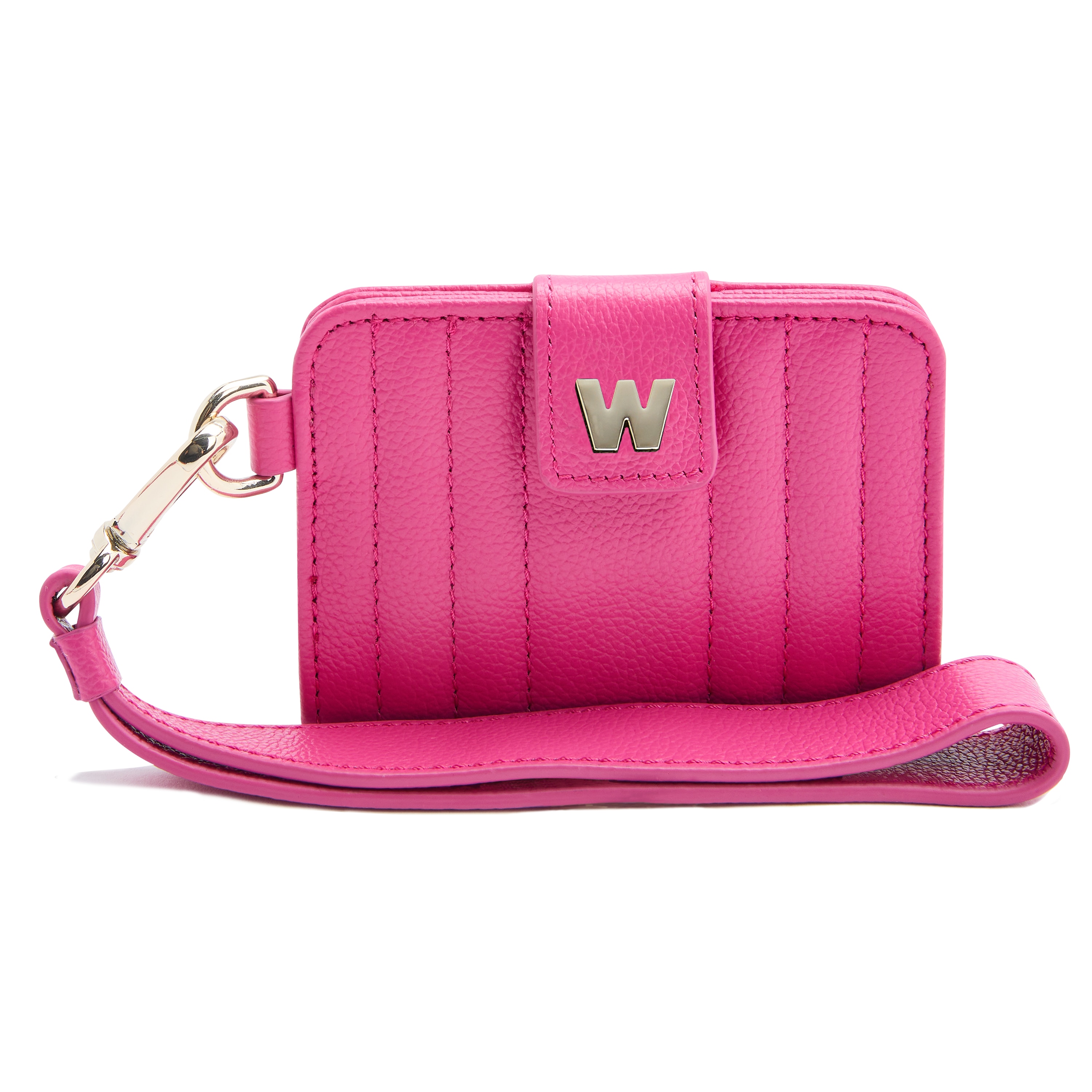 Tarjetero de mujer Mimi de cuero de color - Wolf - Rosa Rosa-1