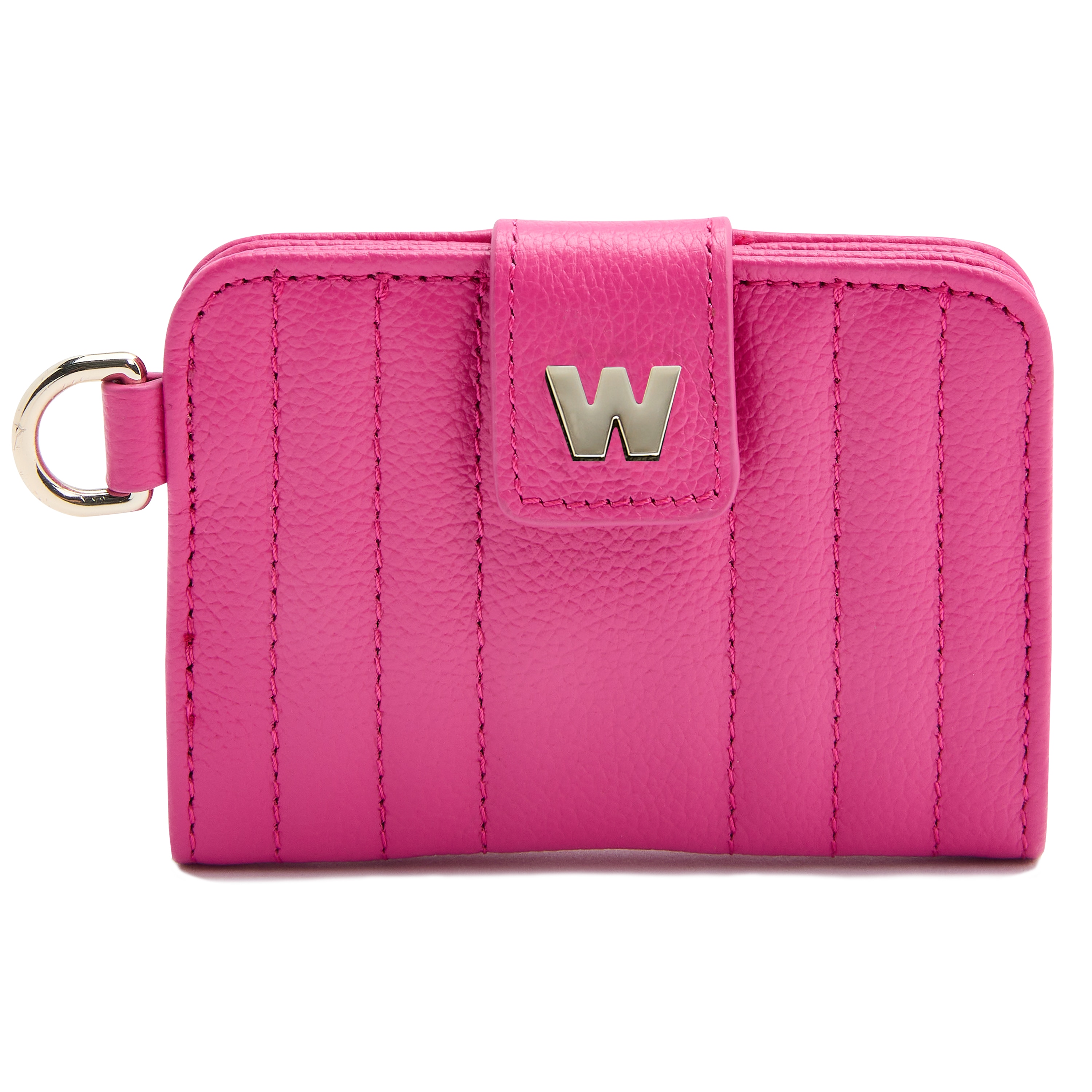 Tarjetero de mujer Mimi de cuero de color - Wolf - Rosa Rosa-3